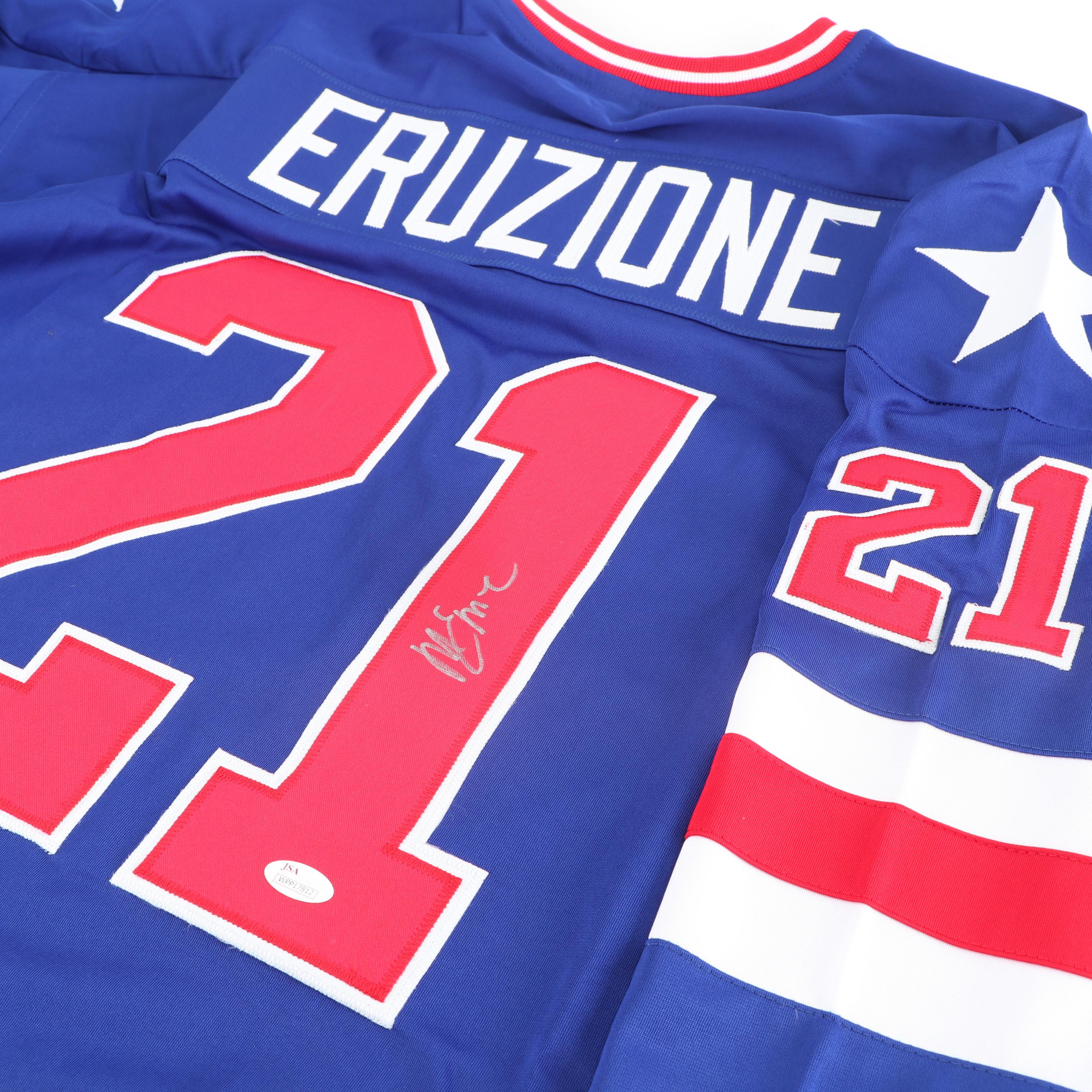 Mike Eruzione Autographed USA Hockey Replica Jersey - JSA COA