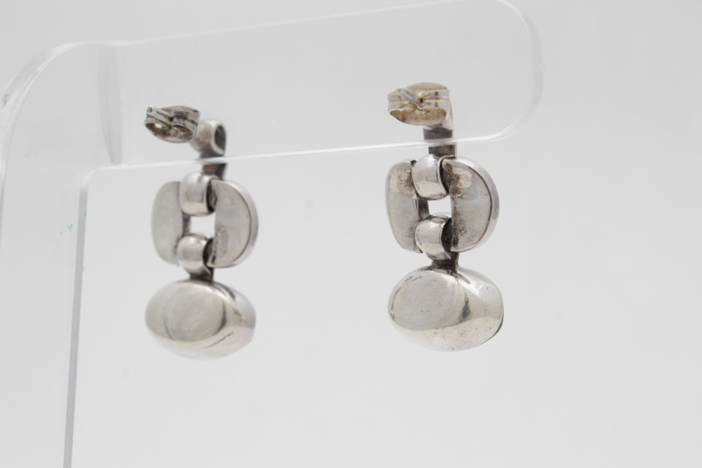 Sterling Silver Malachite Earrings