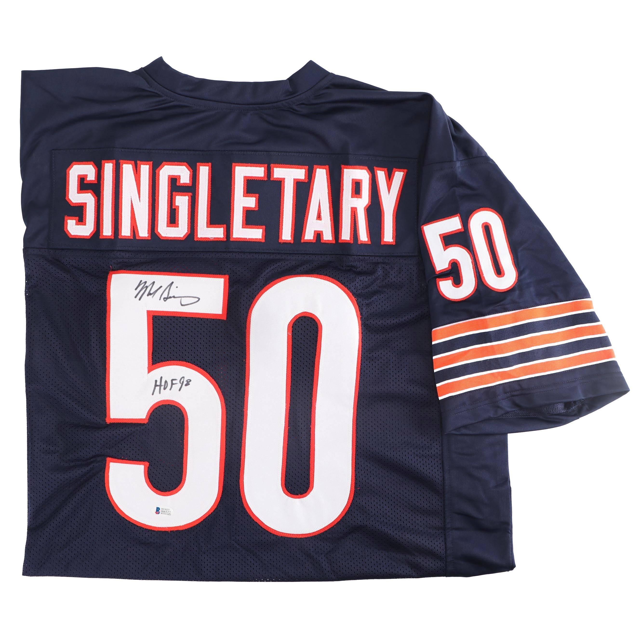 Mike Singletary Autographed Chicago Bears Jersey "HOF 98", Beckett COA