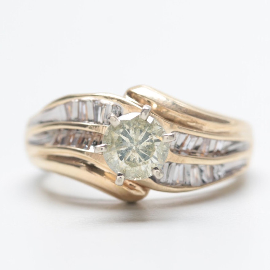 14K Yellow Gold Diamond Ring