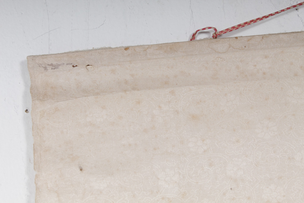 Vintage Gouache Chinese Ancestor Portrait Hanging Scroll