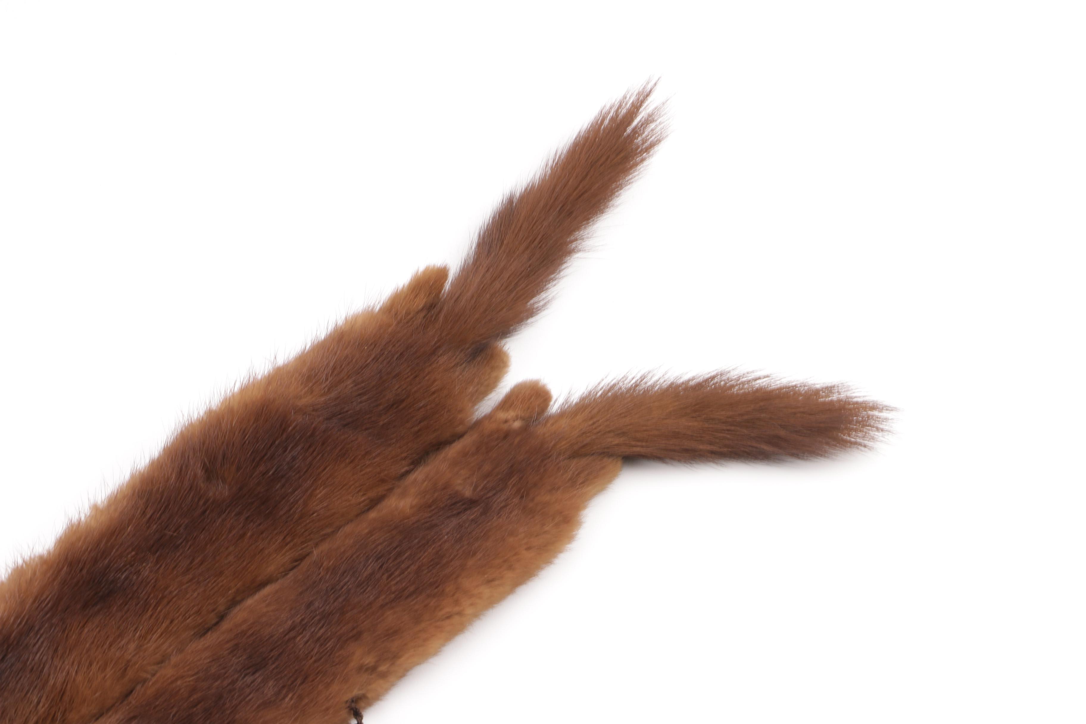 Lora and Fur Nakamura Mink Collar and Mink Fur Pelt Stole