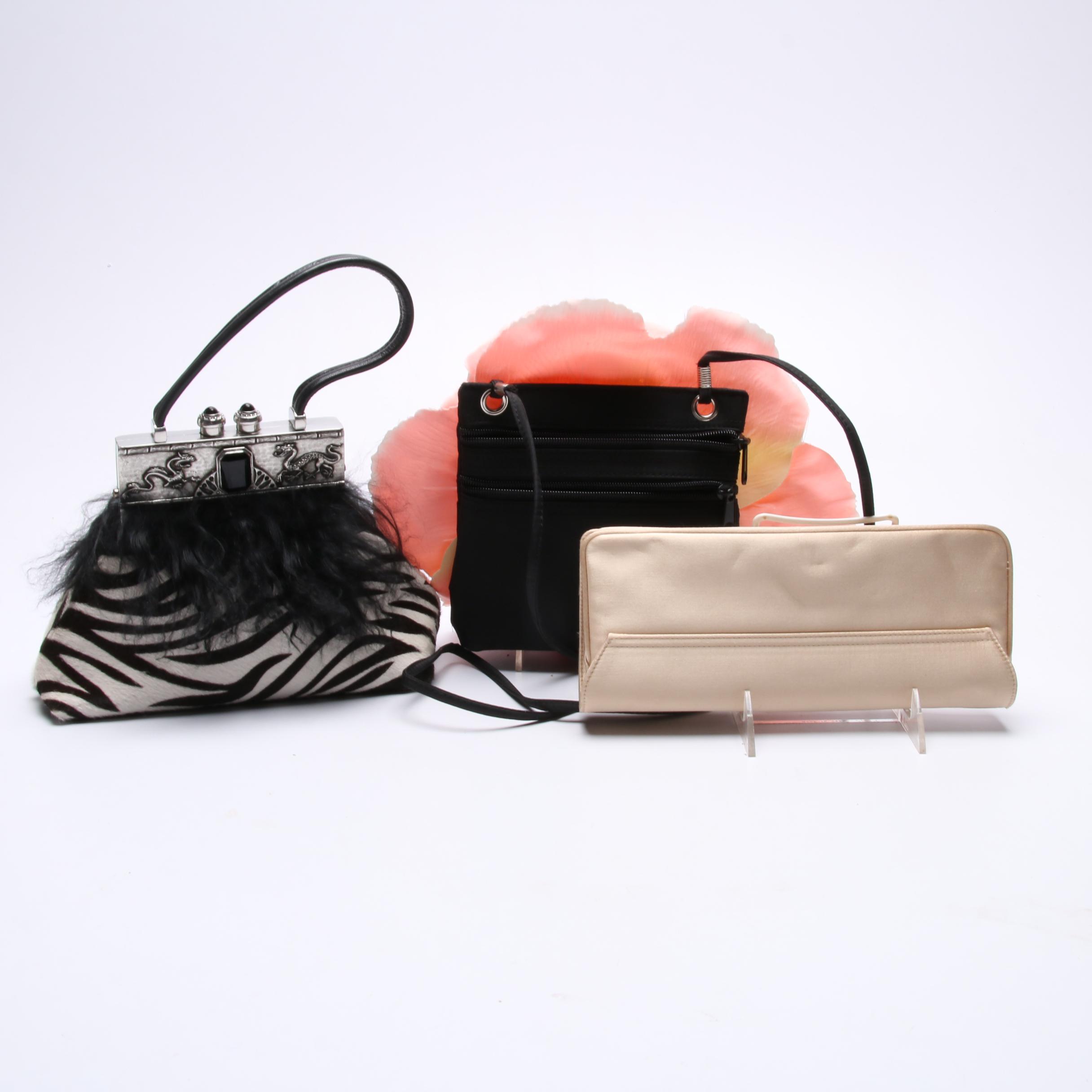 Oscar de la Renta Clutch, Moulin Rouge Dyed Calf Hair Handbag and More
