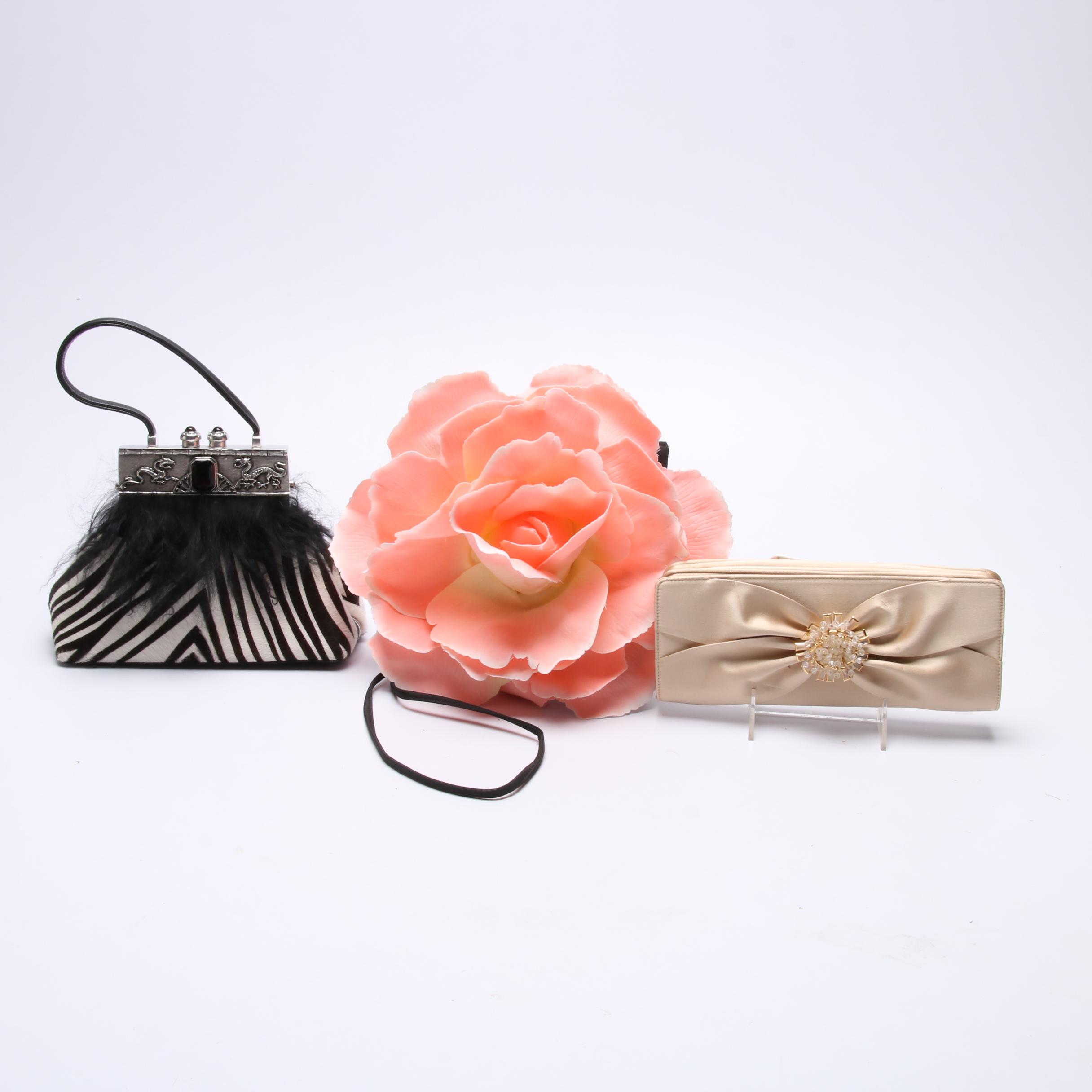 Oscar de la Renta Clutch, Moulin Rouge Dyed Calf Hair Handbag and More