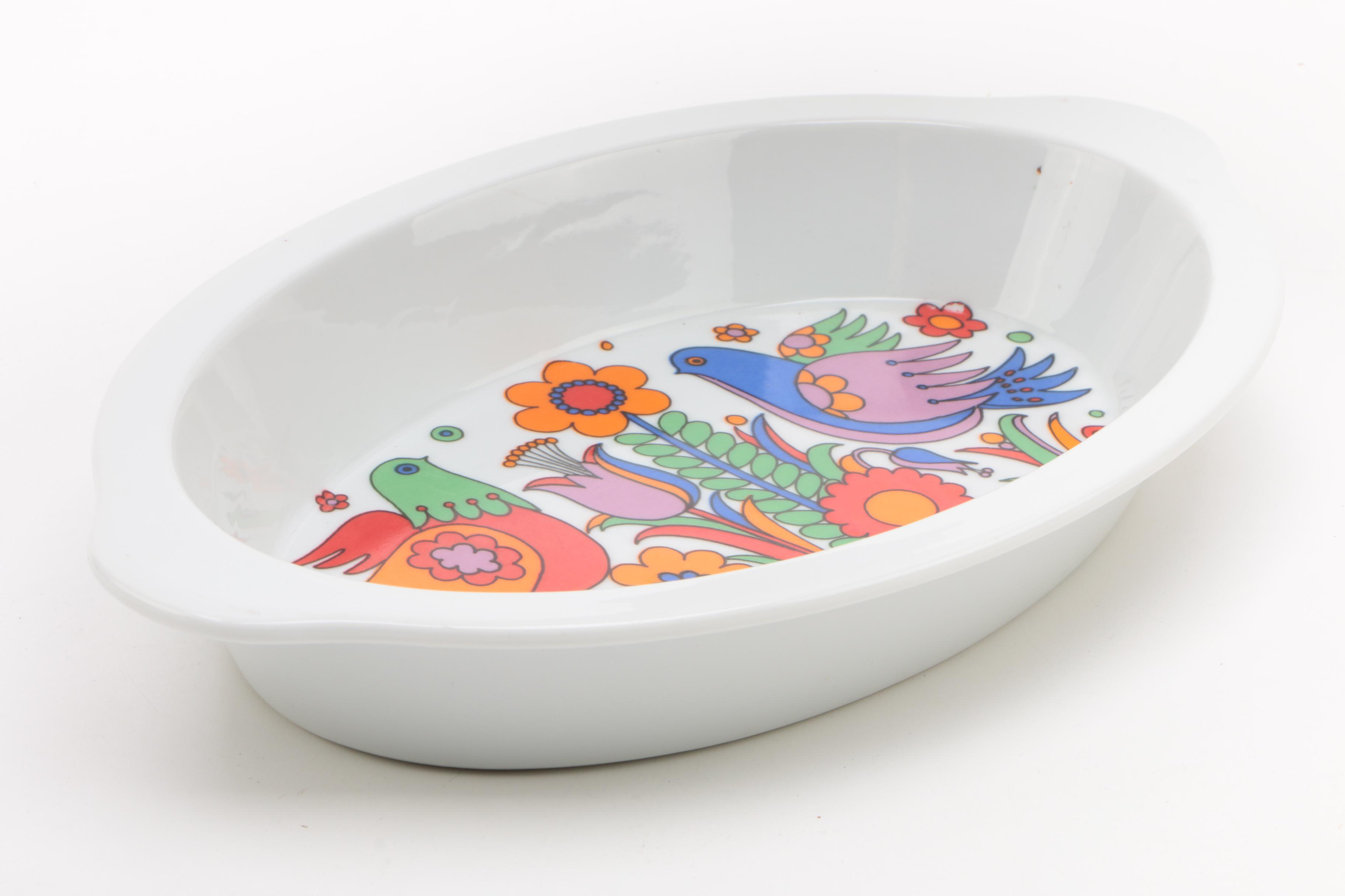 Vintage Royal Crown "Paradise" Porcelain Oval Baker