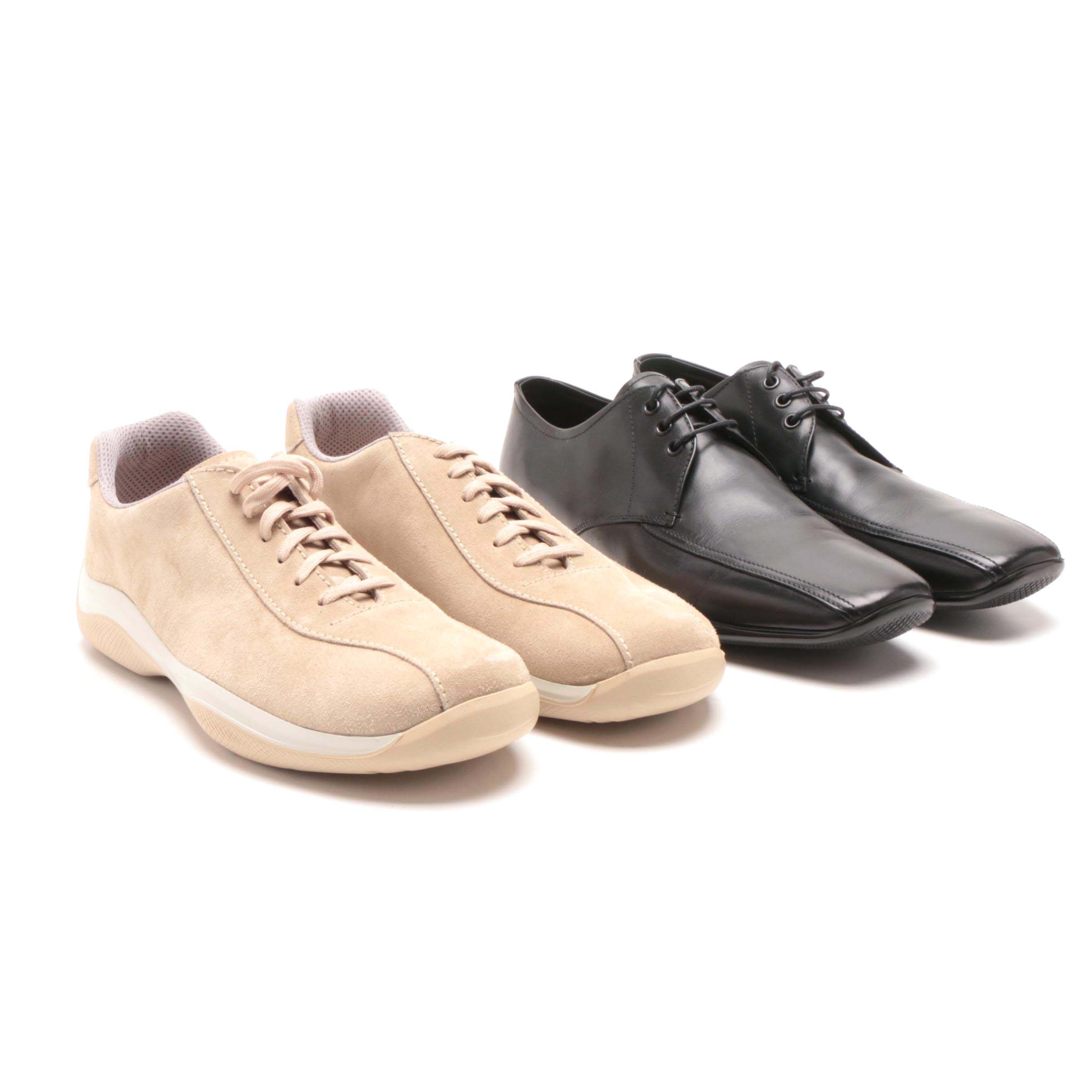 Prada Leather Luxury Calf Dress Shoes and Castoro Light Sneakers