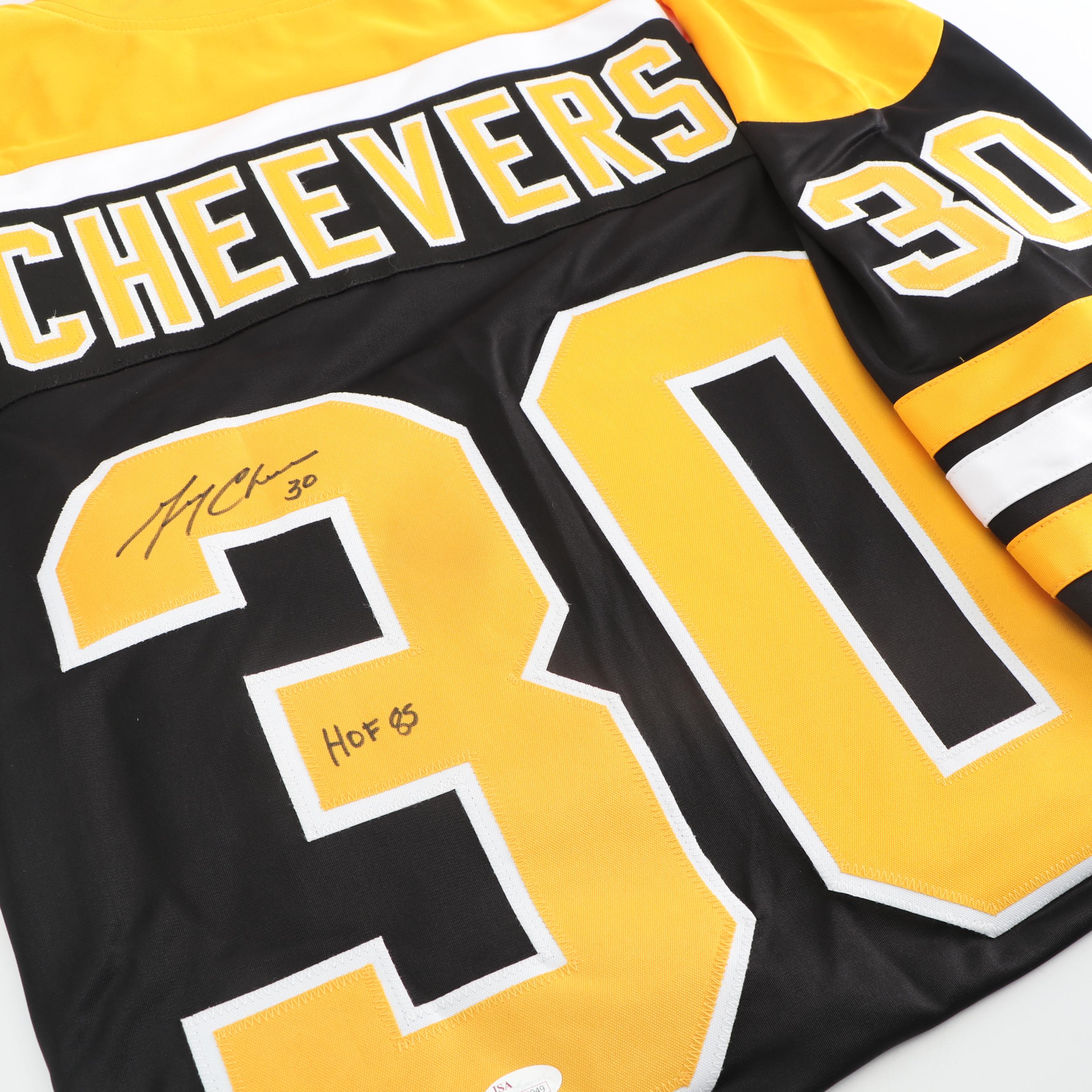 Gerry Cheevers Autographed Boston Bruins Jersey - JSA COA