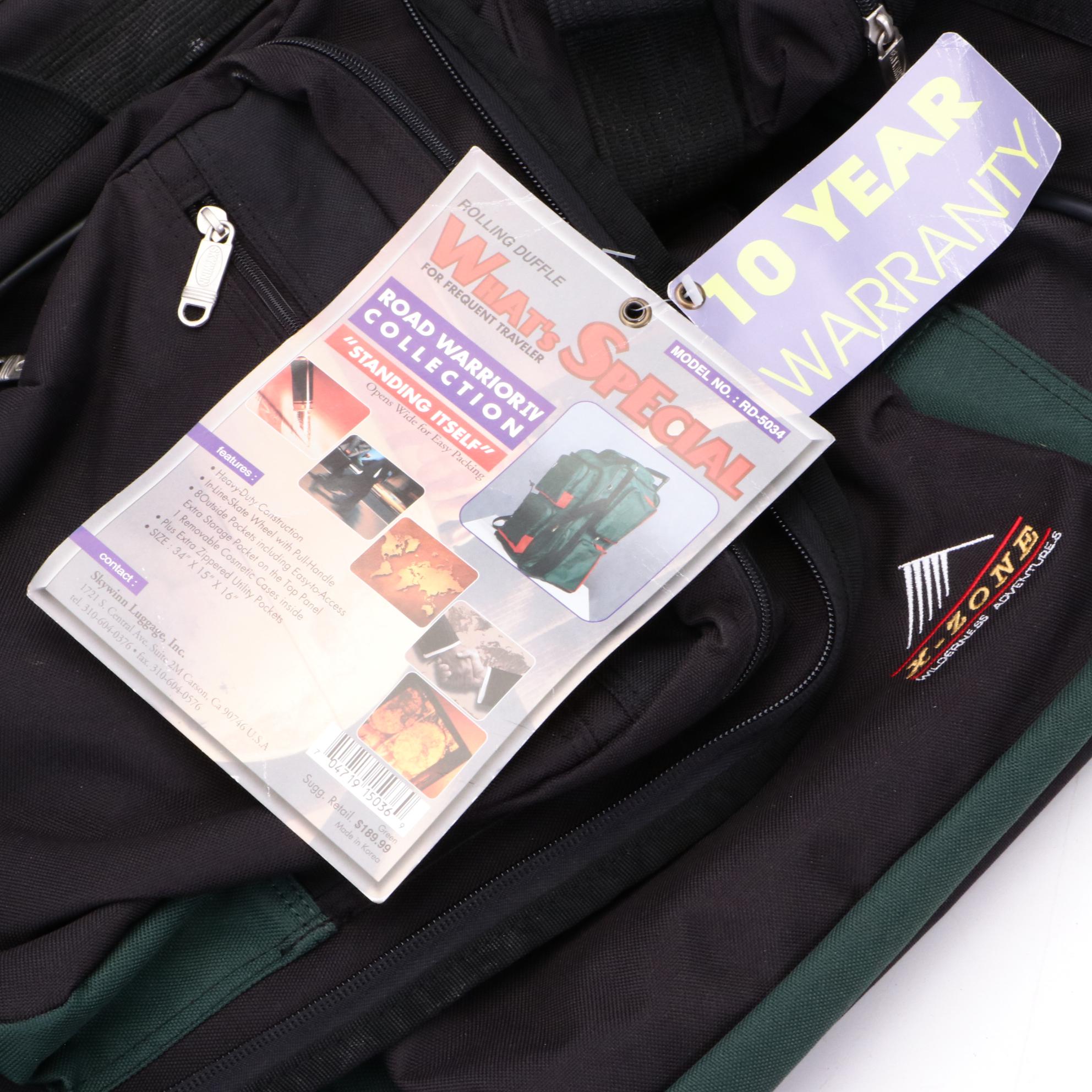 Skywinn Luggage X-Zone Wilderness Adventure Rolling Duffel Bags