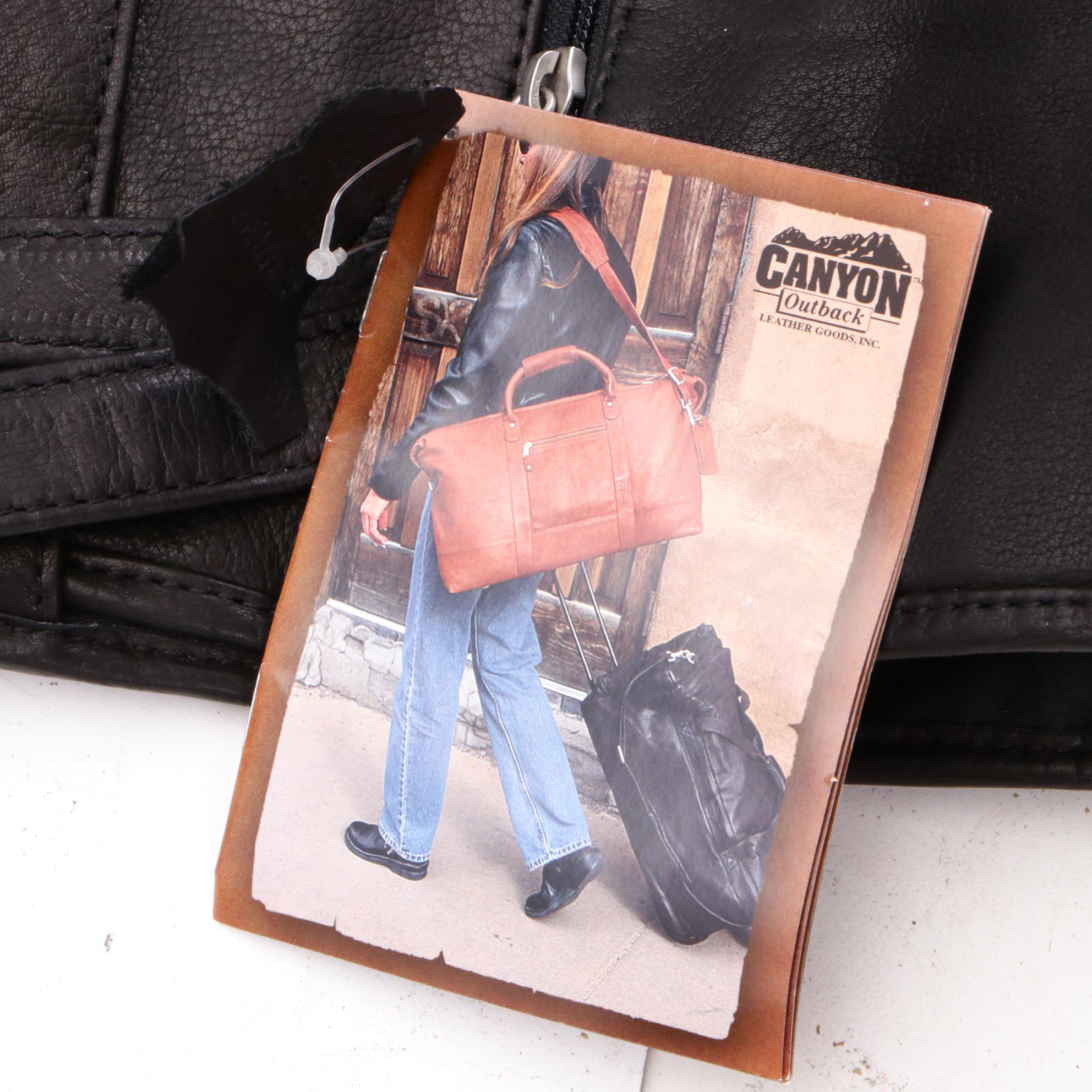 Executive Jet Management Canyon Outback Leather Garment Bags