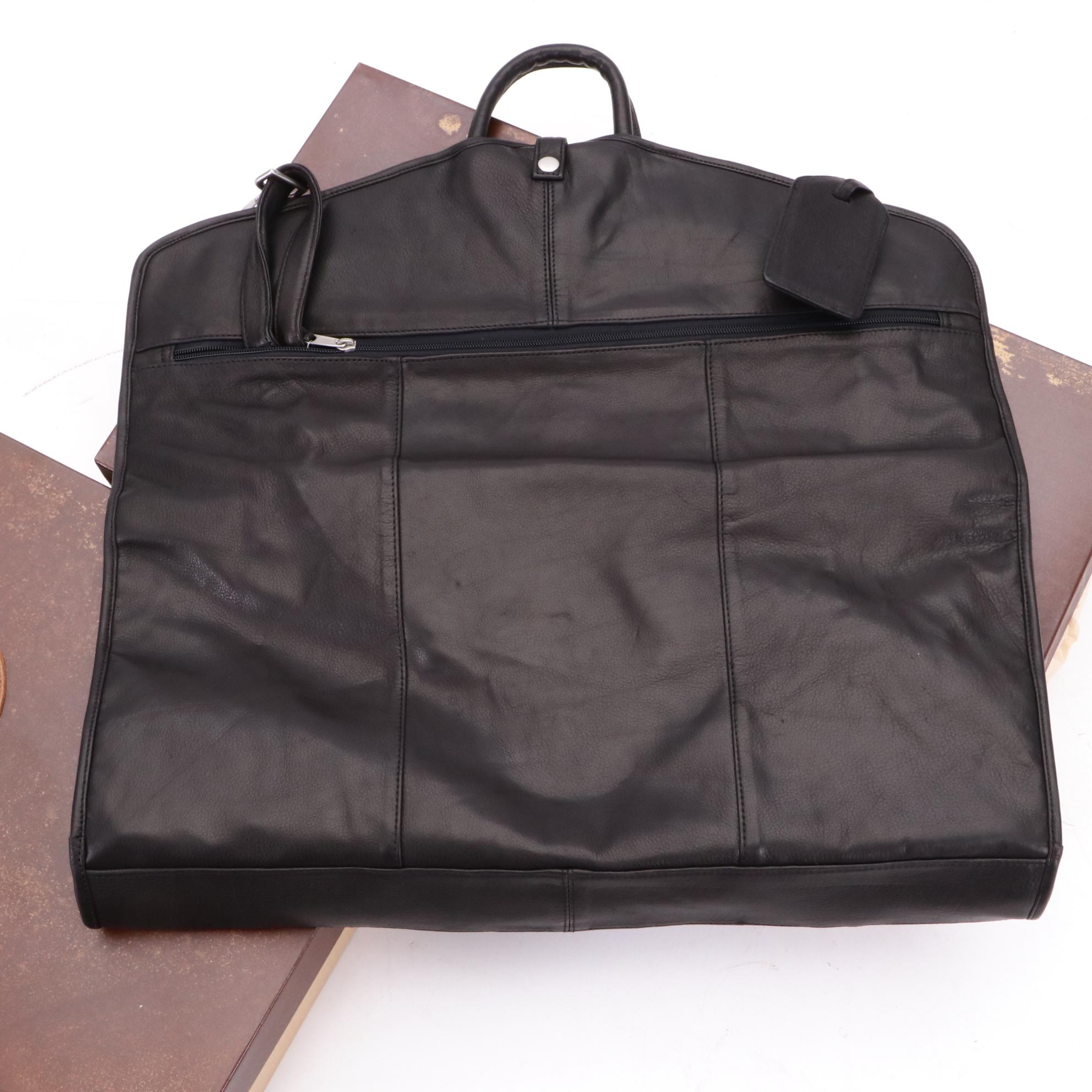 Executive Jet Management Canyon Outback Leather Garment Bags