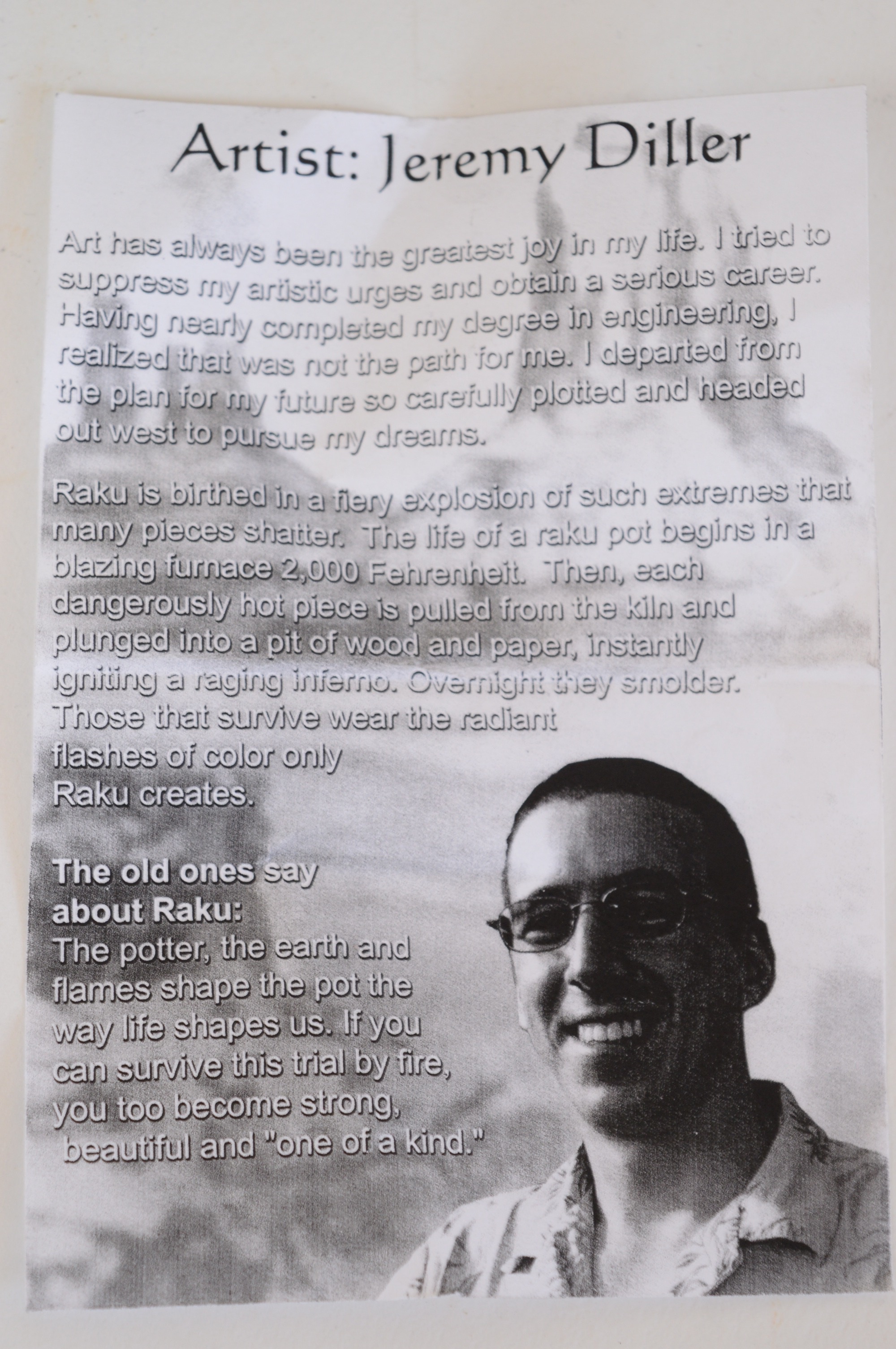 Jeremy Diller Raku Fired Copper Metallic Covered Vessel with Horse Finial