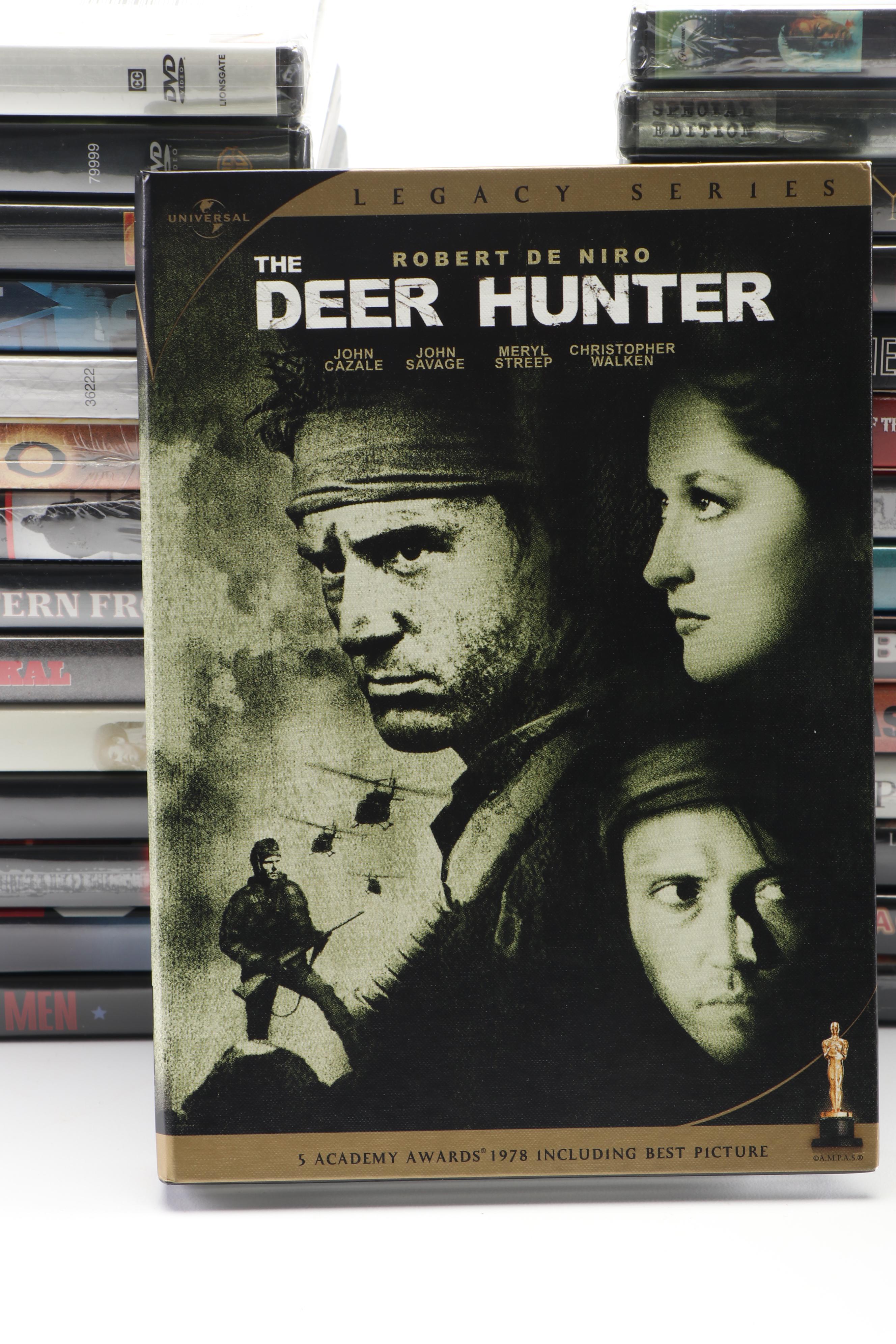 DVD Collection including "The Deer Hunter", "The Thin Red Line", and "Platoon"