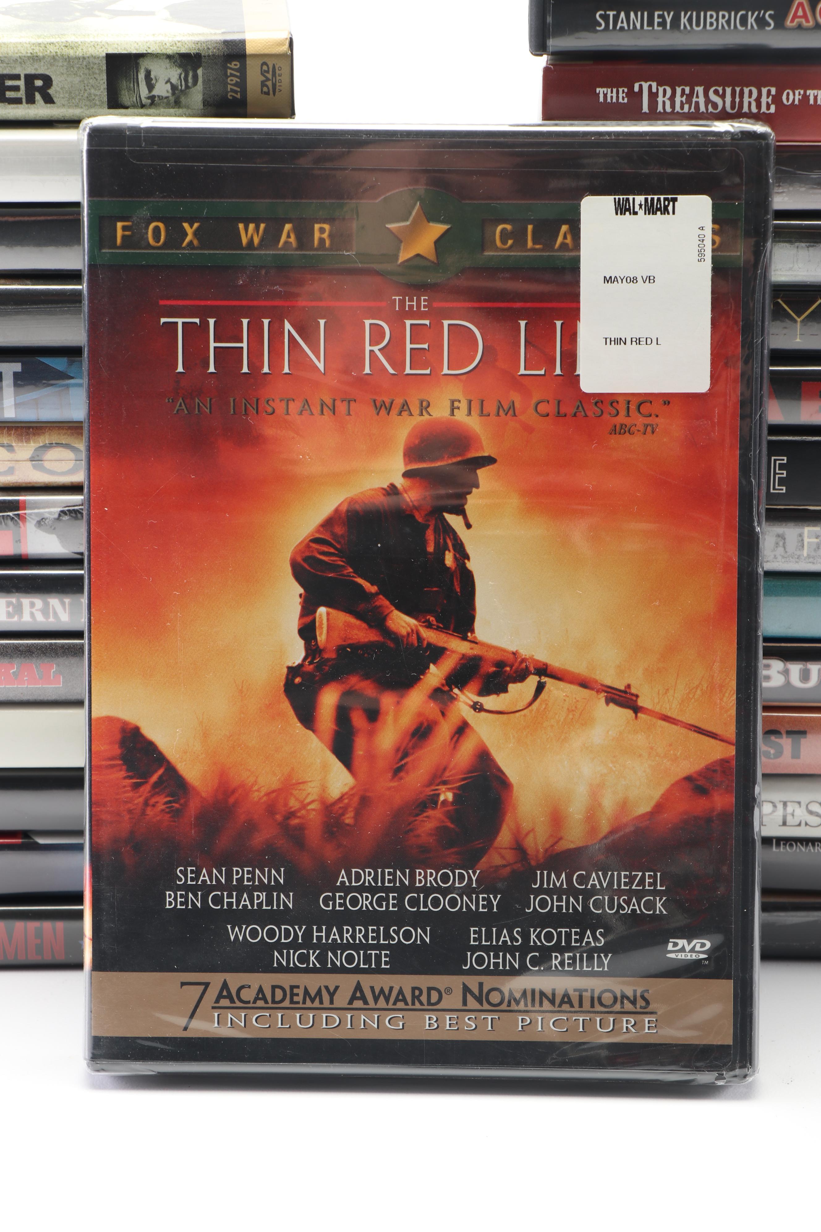 DVD Collection including "The Deer Hunter", "The Thin Red Line", and "Platoon"