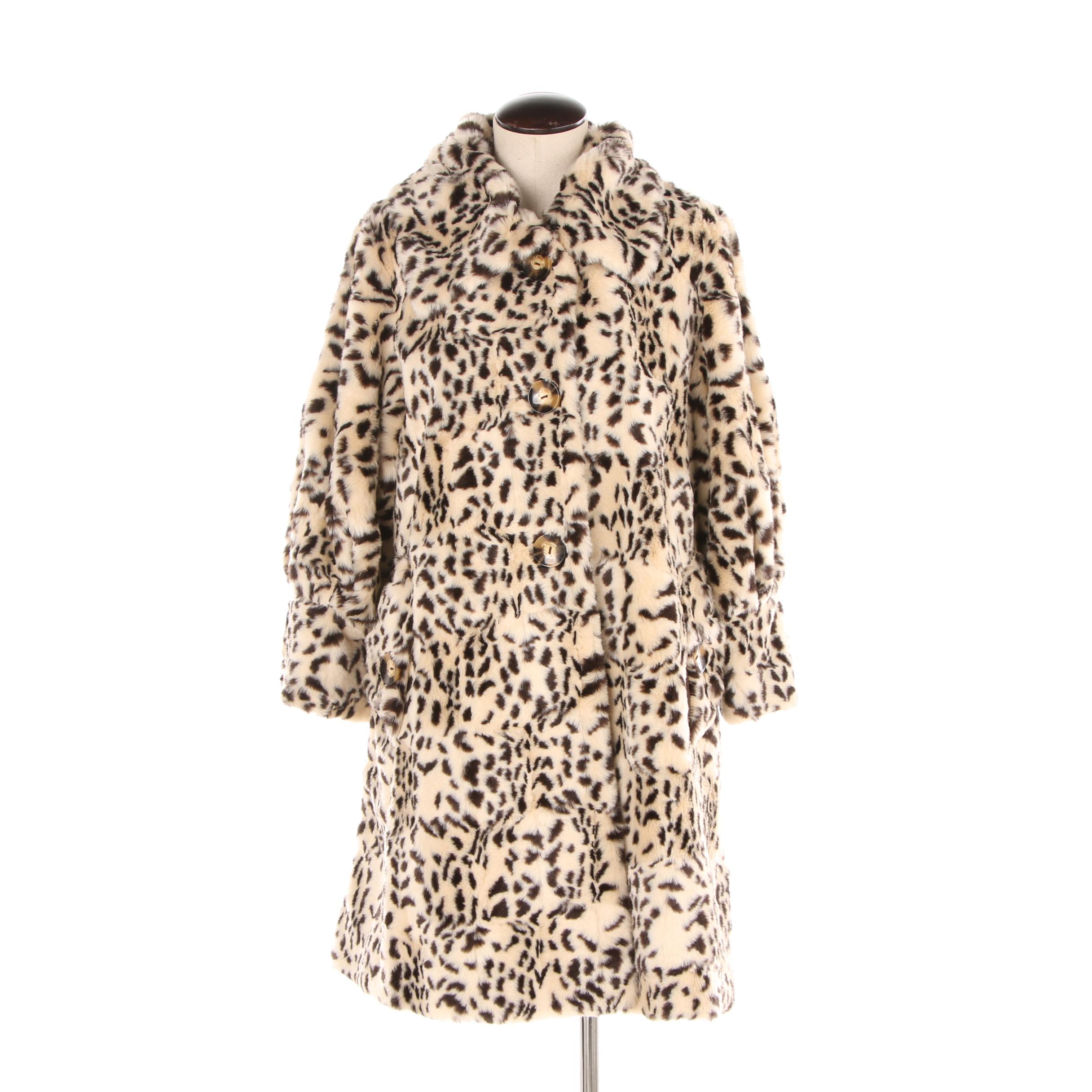 Women's Boston Proper Cheetah Print Faux Fur Coat