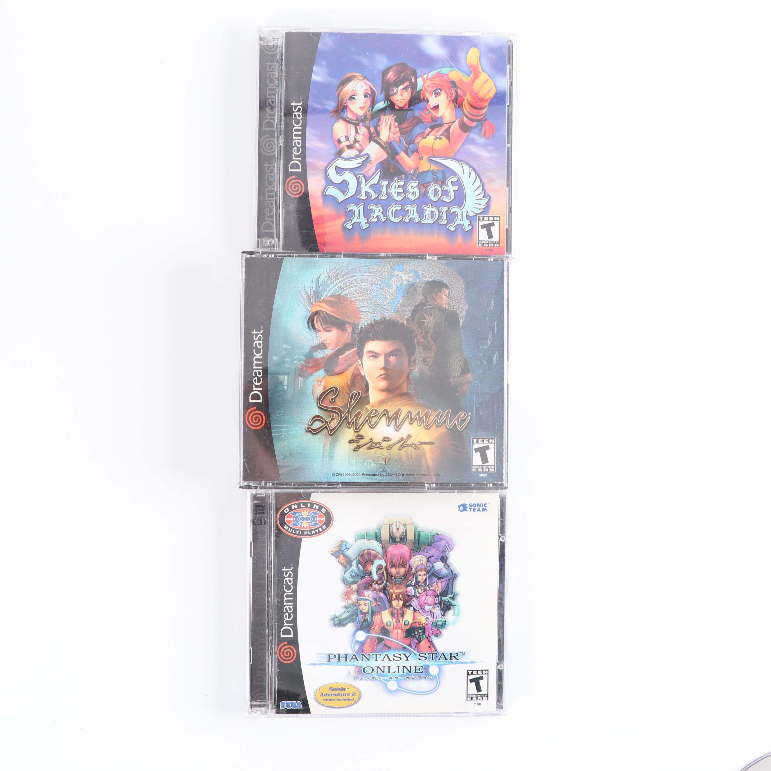 Sega Dreamcast and Nintendo Gamecube with Game Boy Player Attachment and Games