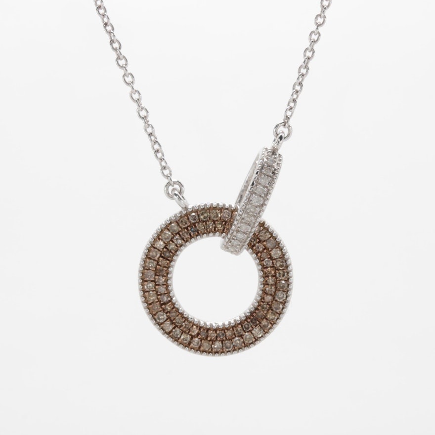 Sterling Silver Diamond Necklace