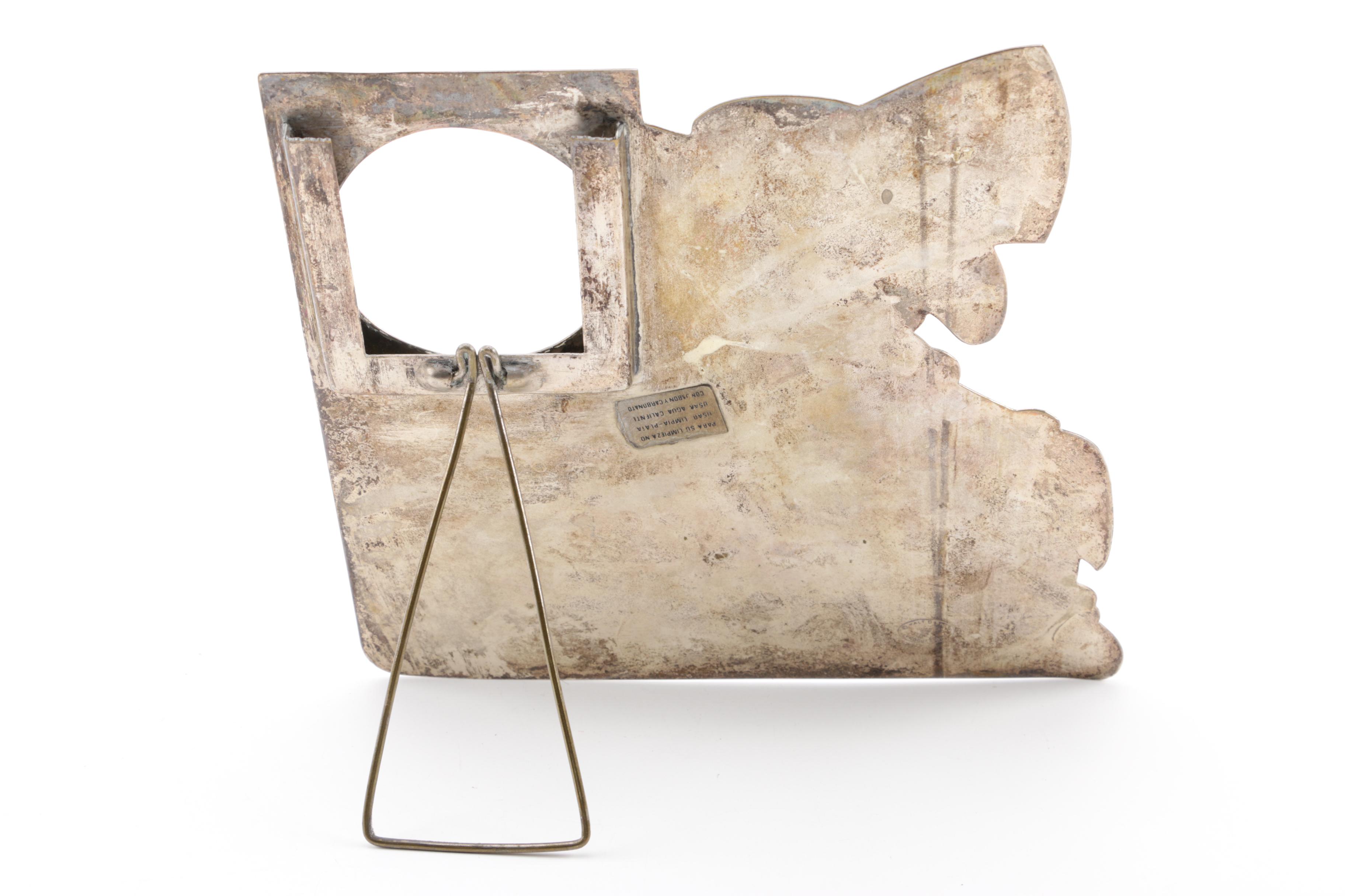 Walt Disney Productions "Jiminy Cricket" Silver Plate Picture Frame