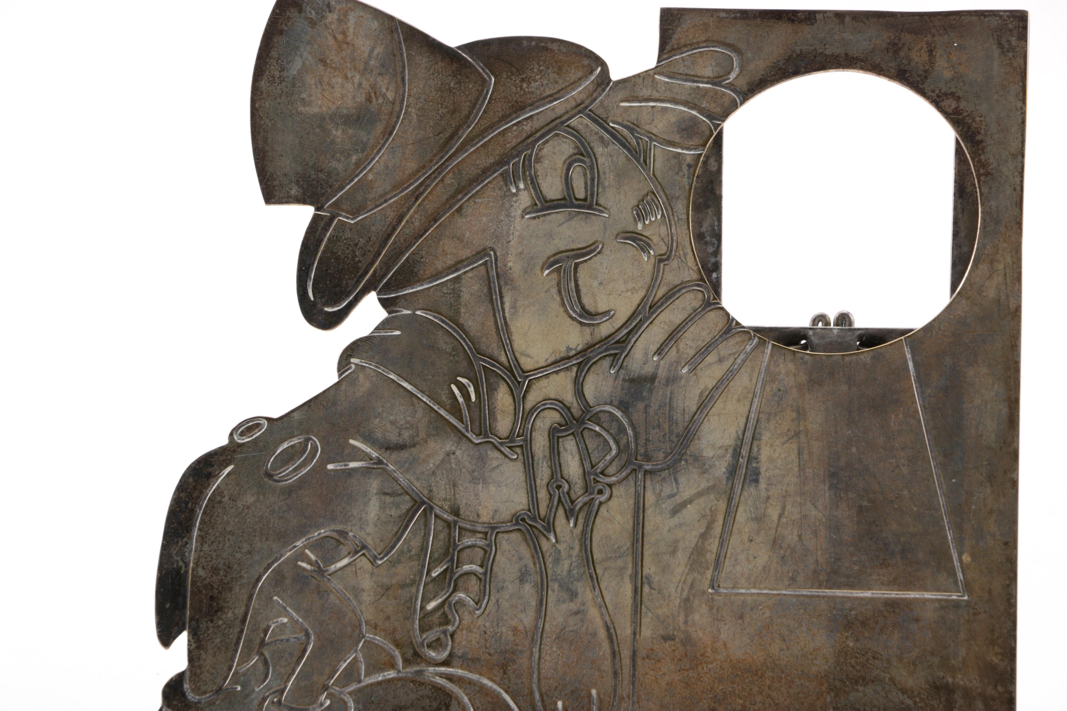 Walt Disney Productions "Jiminy Cricket" Silver Plate Picture Frame