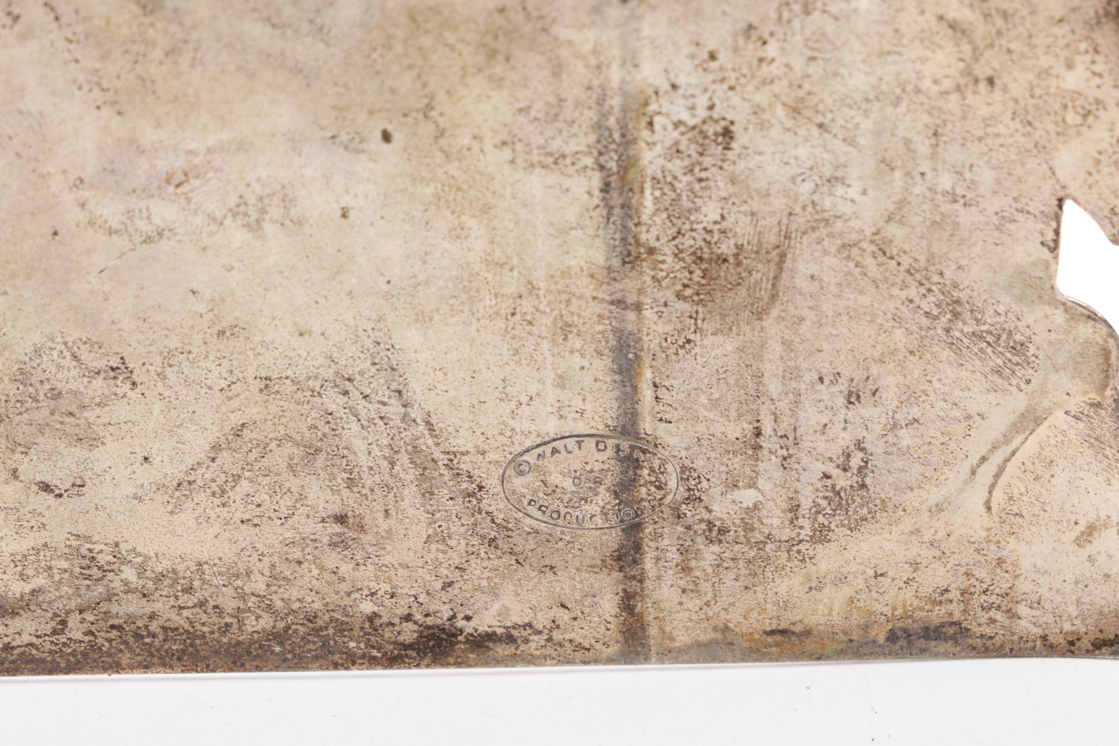 Walt Disney Productions "Jiminy Cricket" Silver Plate Picture Frame