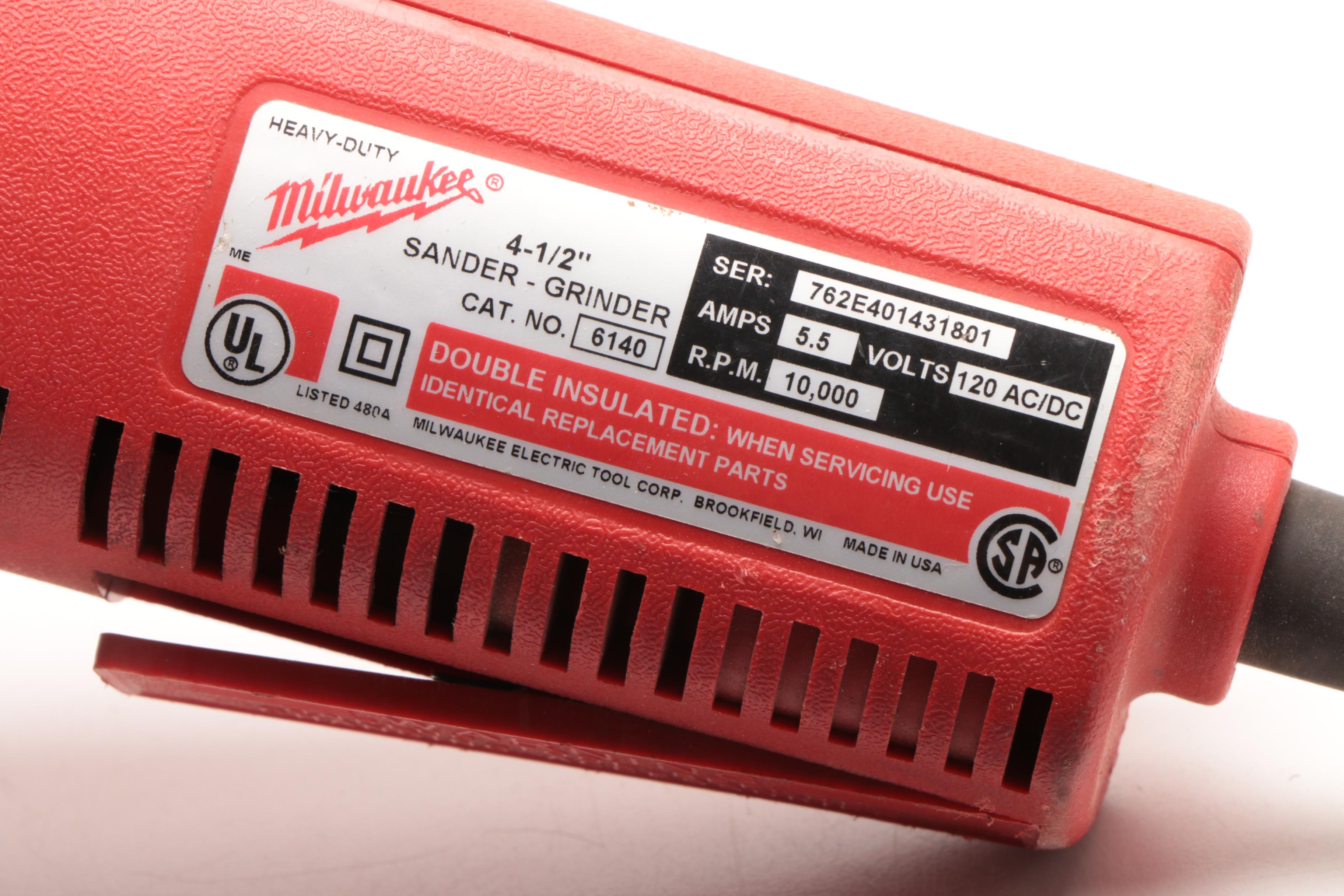 Milwaukee 4-1/2" Sander - Grinder