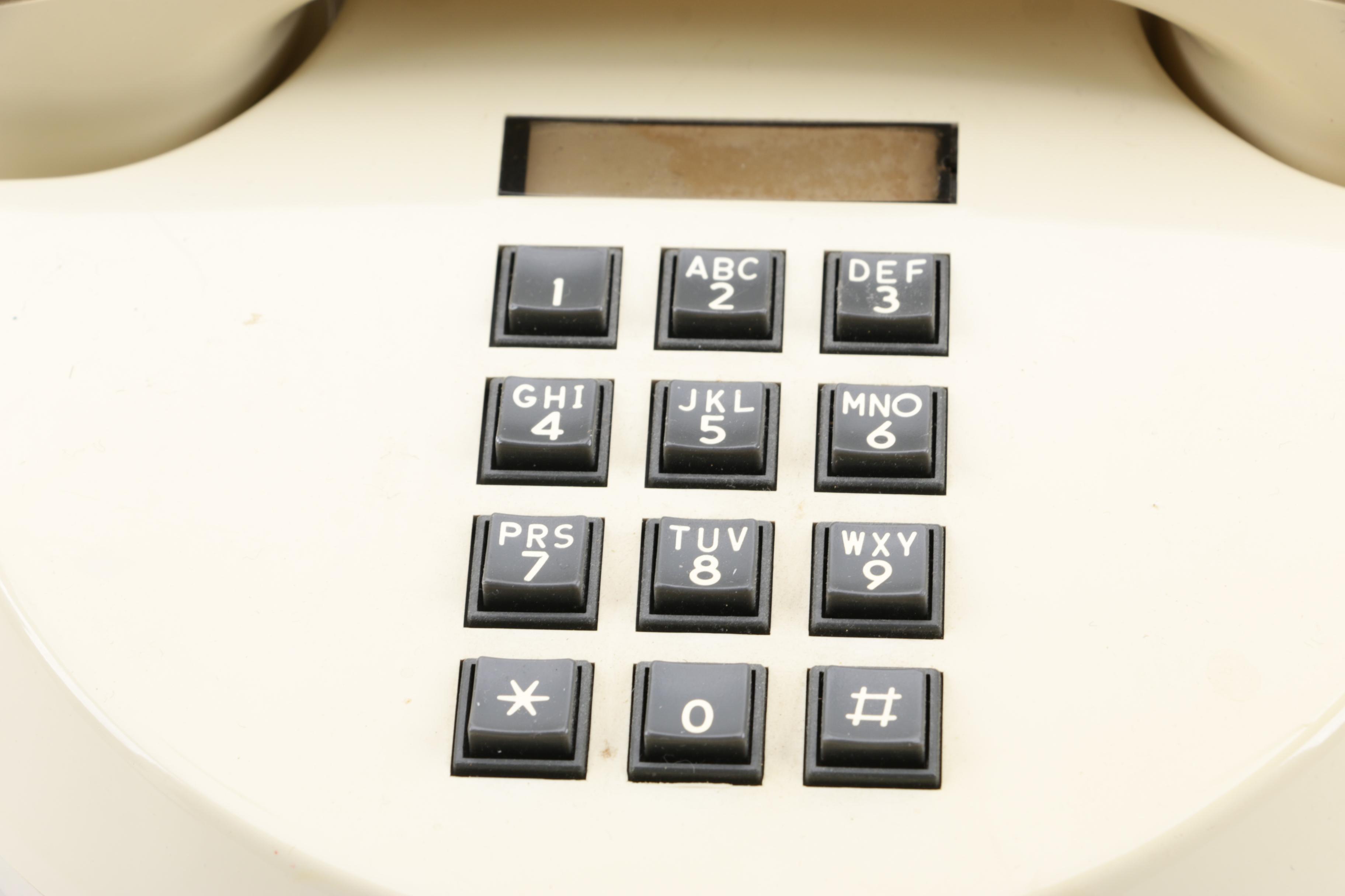 Ericsson Ericofon and Northern Telecom Pancake Phone, Mid to Late 20th Century