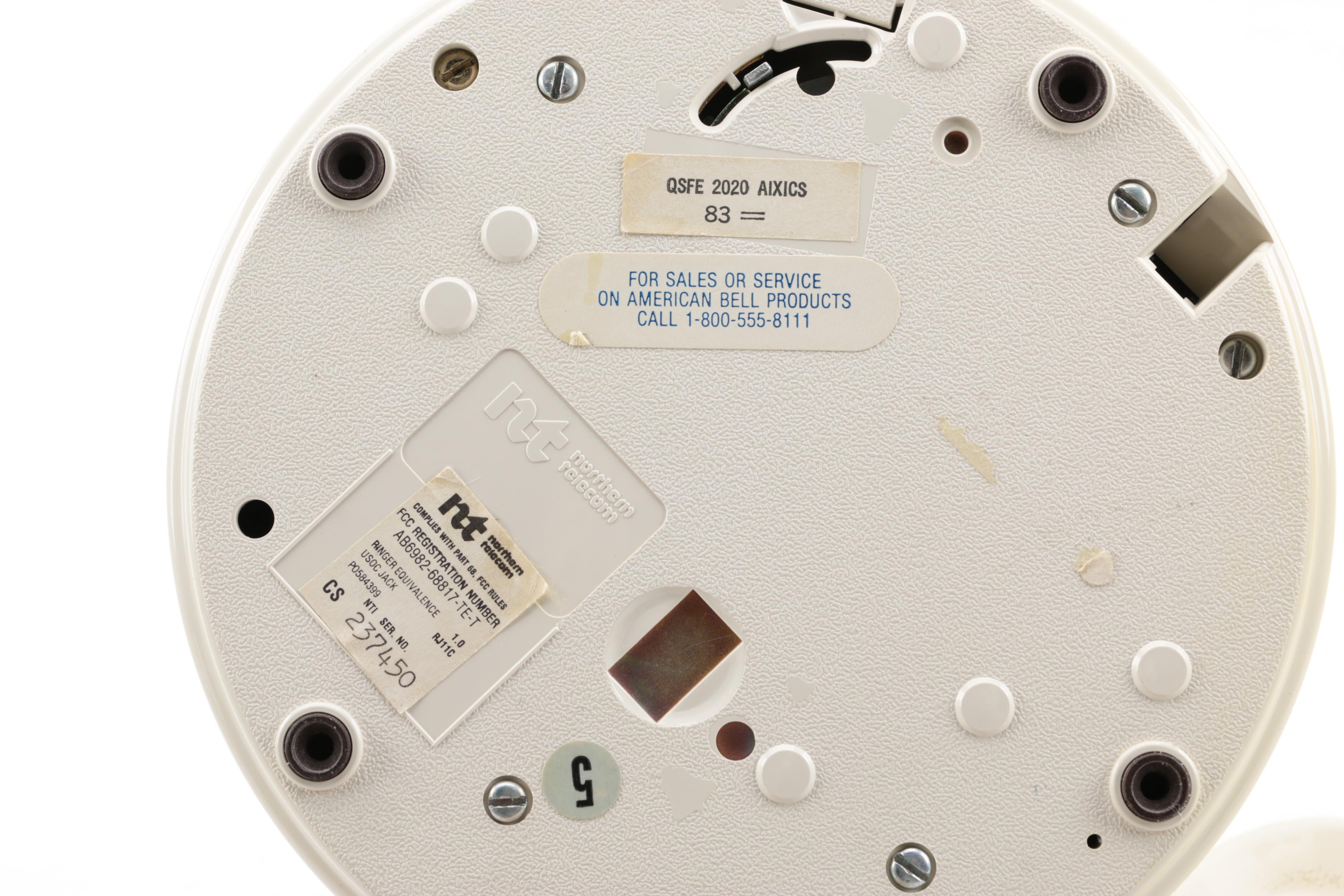 Ericsson Ericofon and Northern Telecom Pancake Phone, Mid to Late 20th Century