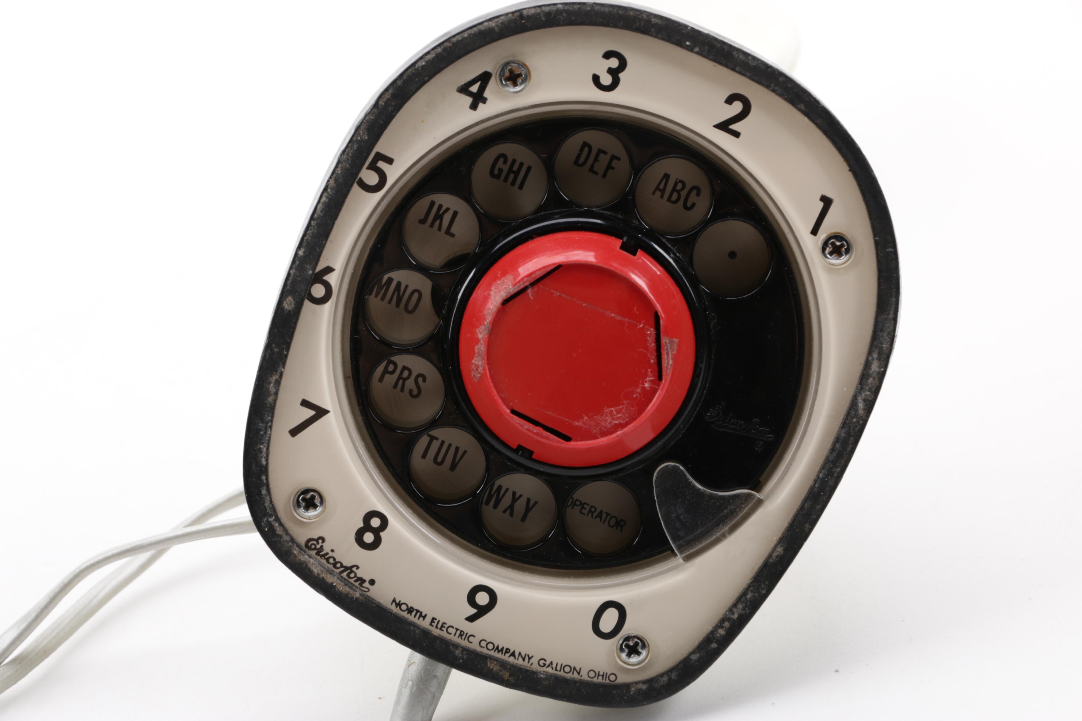 Ericsson Ericofon and Northern Telecom Pancake Phone, Mid to Late 20th Century