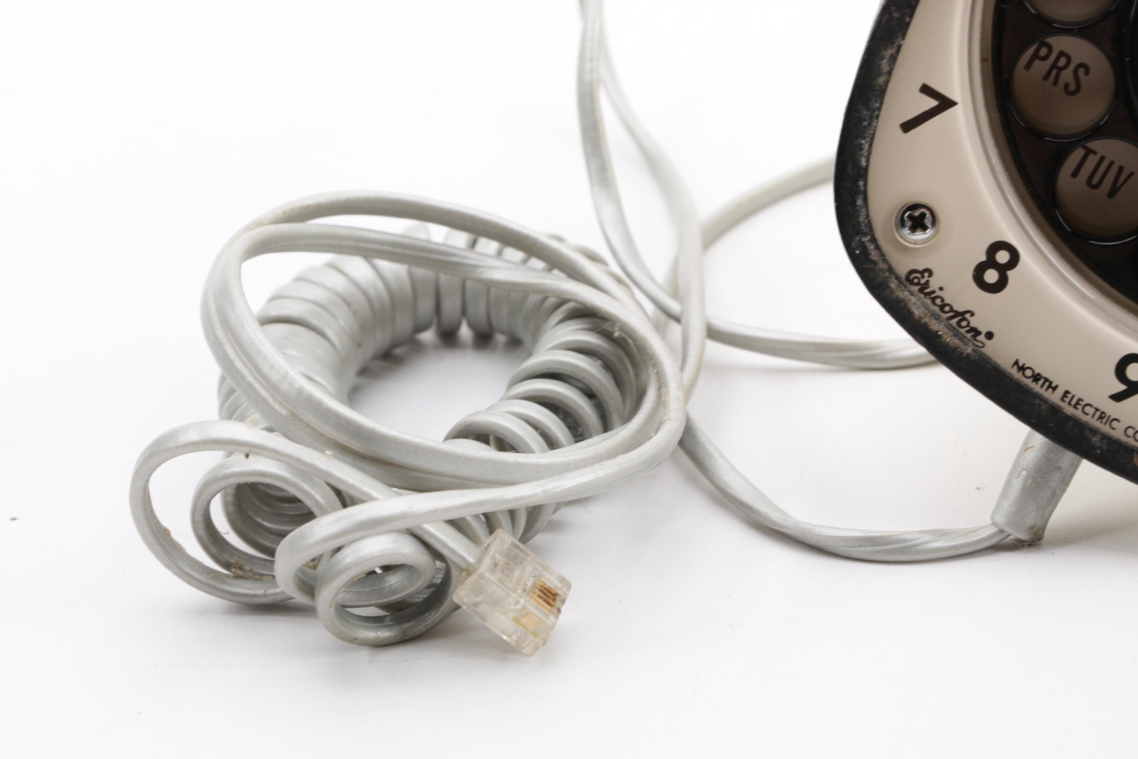 Ericsson Ericofon and Northern Telecom Pancake Phone, Mid to Late 20th Century