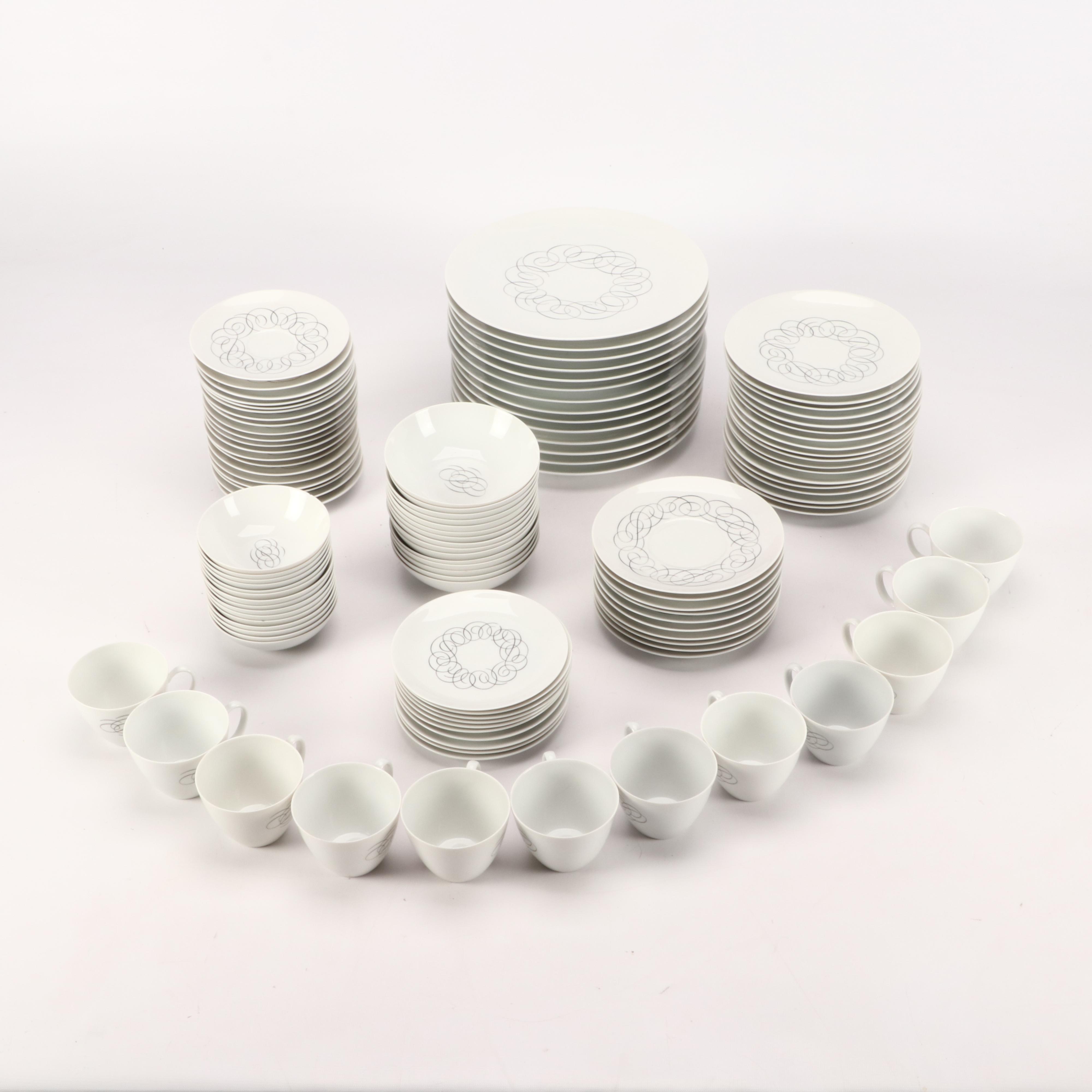 Rosenthal Continental China Raymond Loewy "Script" Porcelain Dinnerware