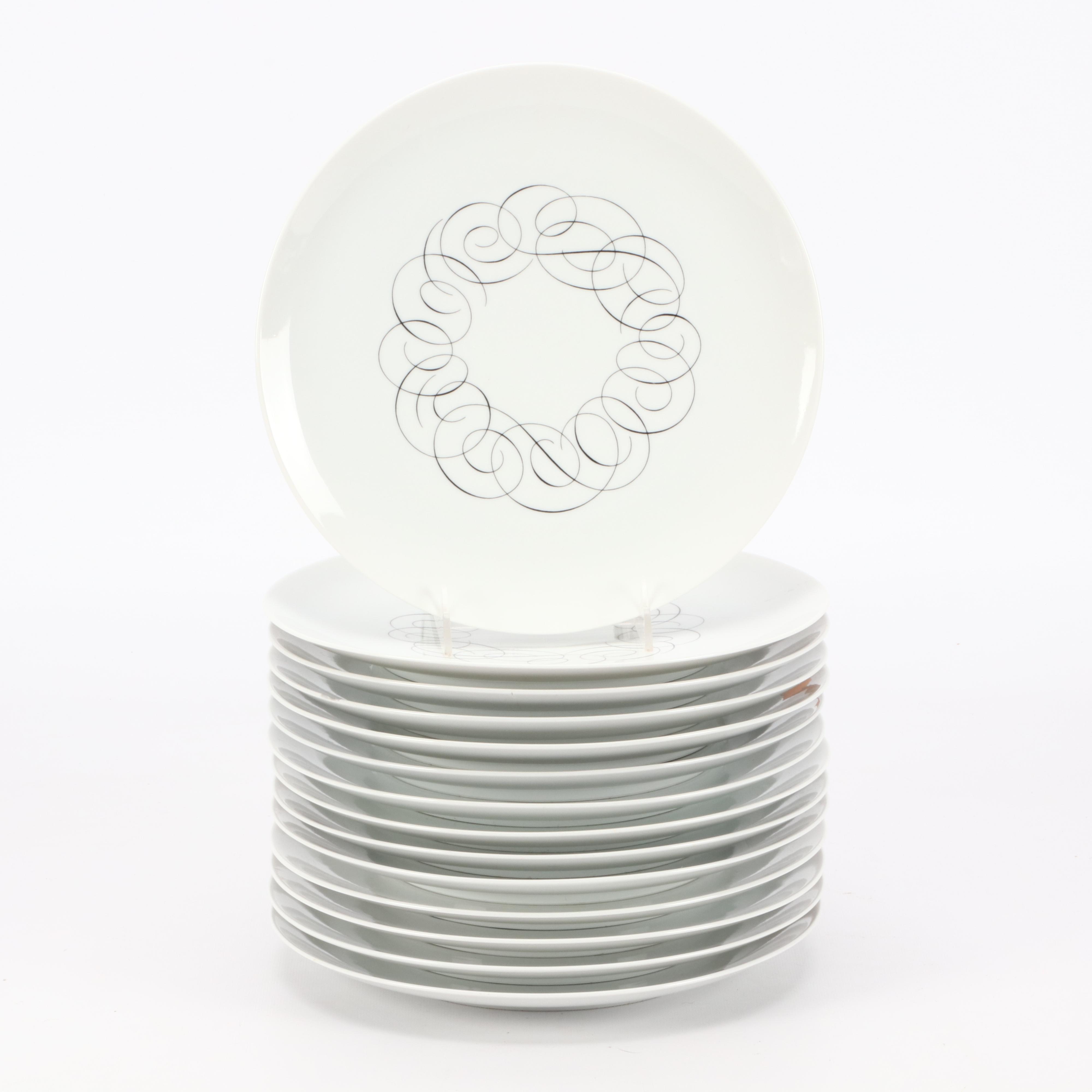 Rosenthal Continental China Raymond Loewy "Script" Porcelain Dinnerware