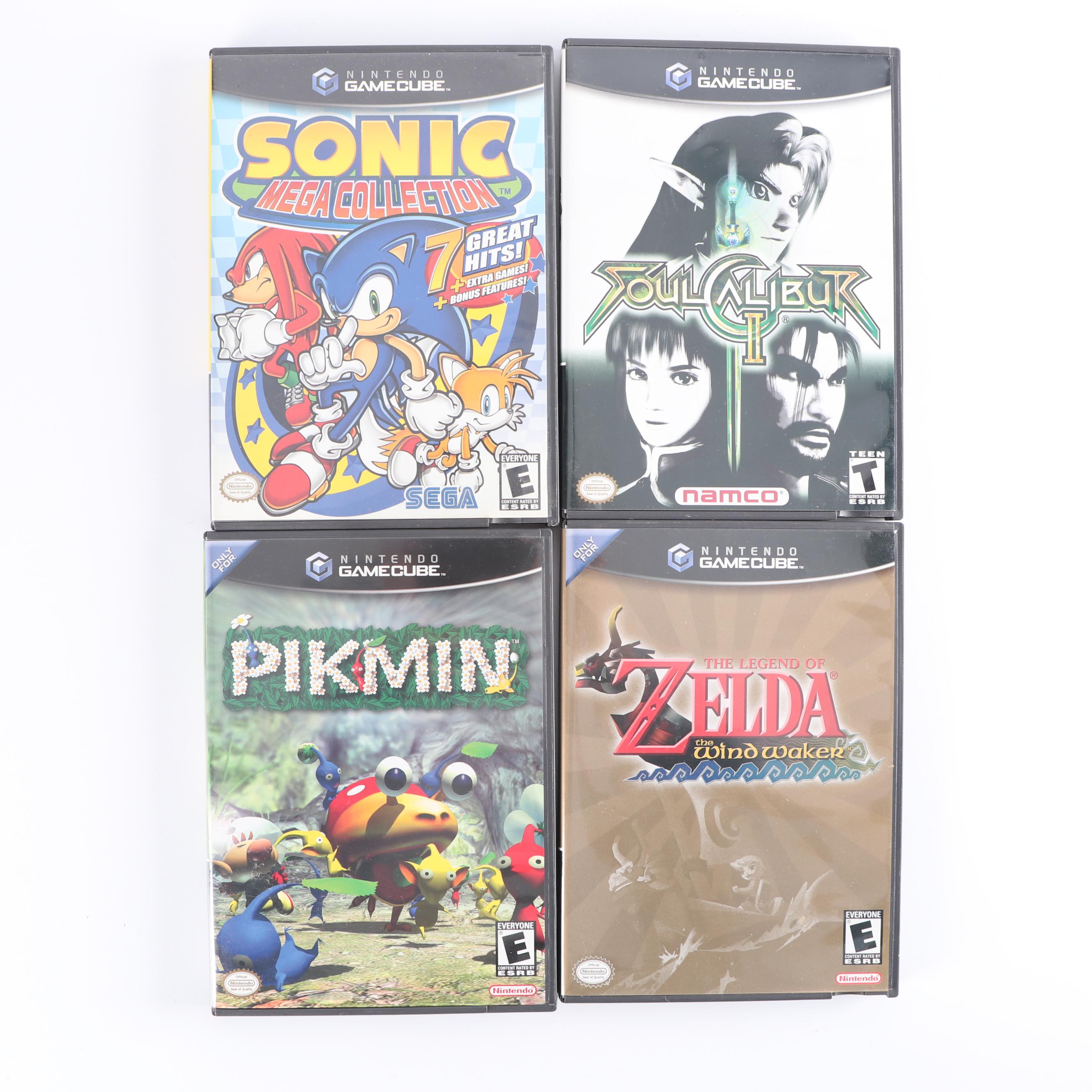 Sega Dreamcast and Nintendo Gamecube with Game Boy Player Attachment and Games