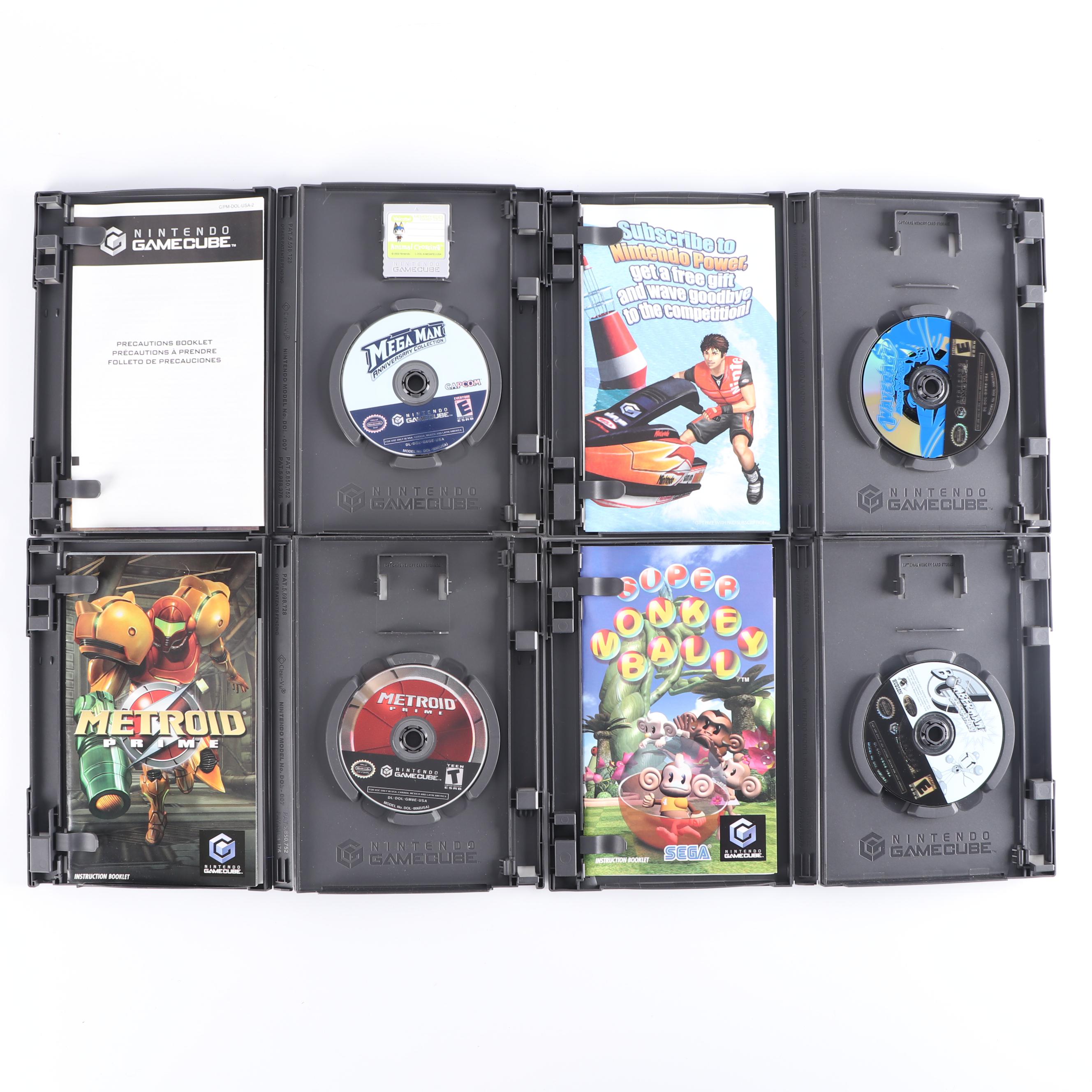 Sega Dreamcast and Nintendo Gamecube with Game Boy Player Attachment and Games