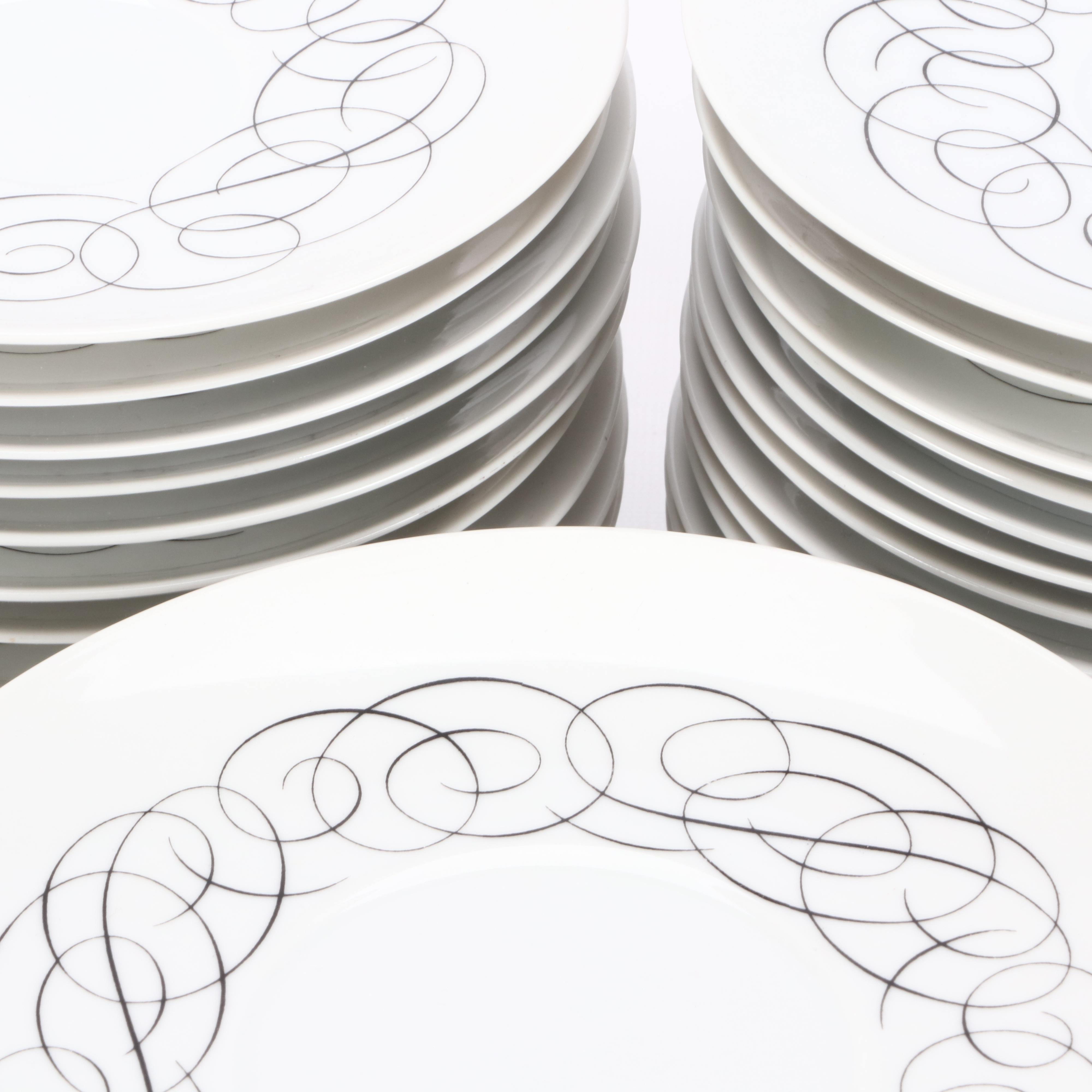 Rosenthal Continental China Raymond Loewy "Script" Porcelain Dinnerware