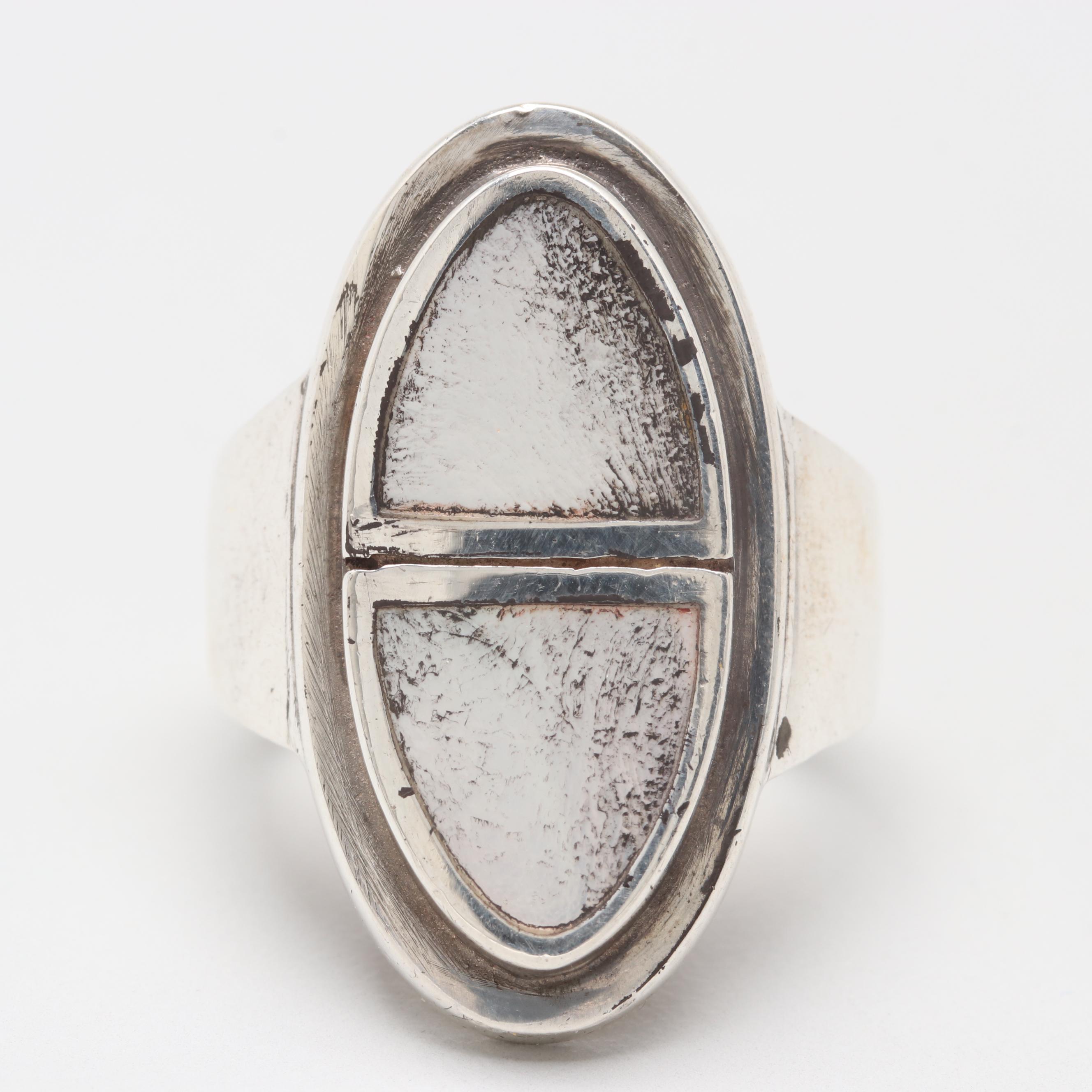 Sterling Silver Mother of Pearl Ring