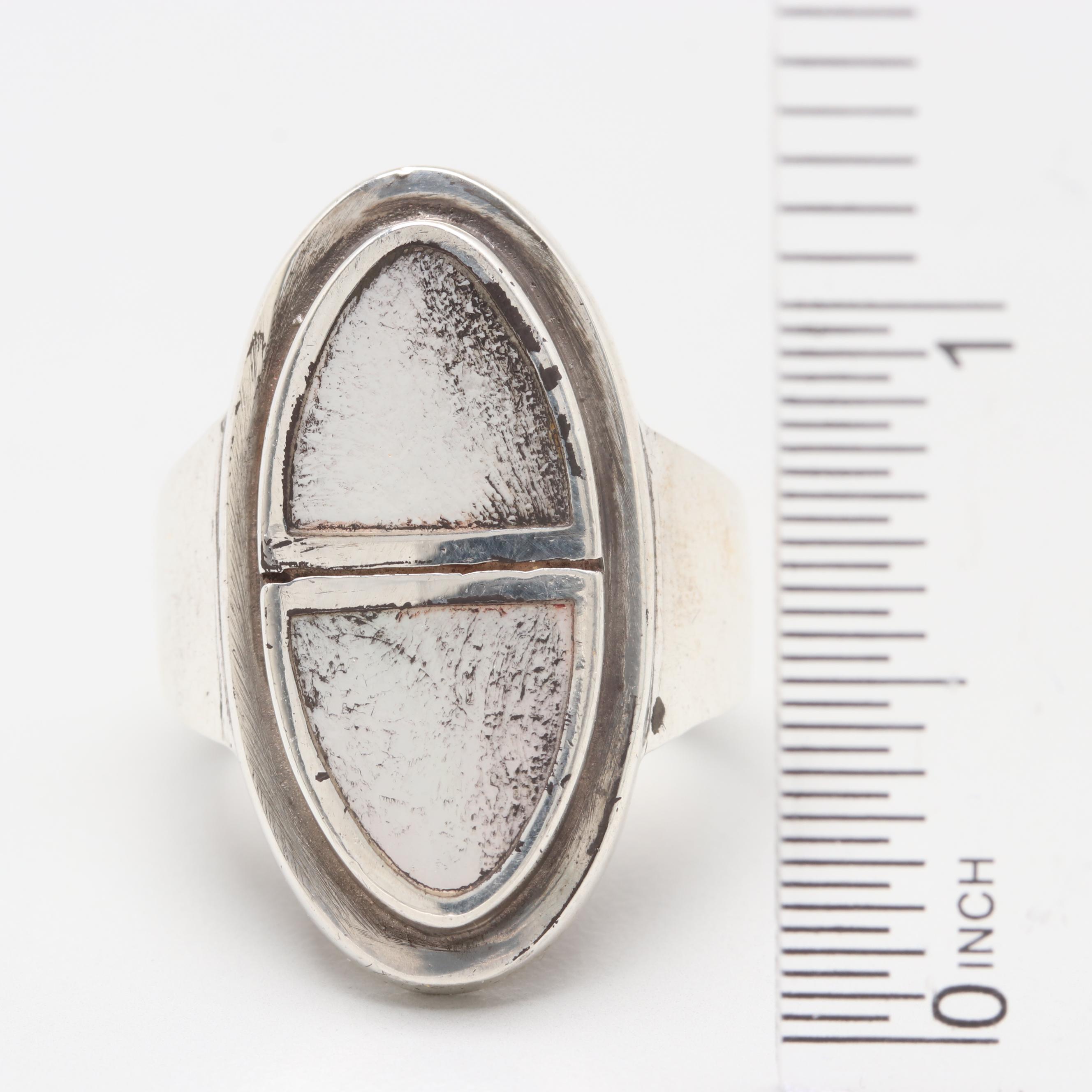 Sterling Silver Mother of Pearl Ring