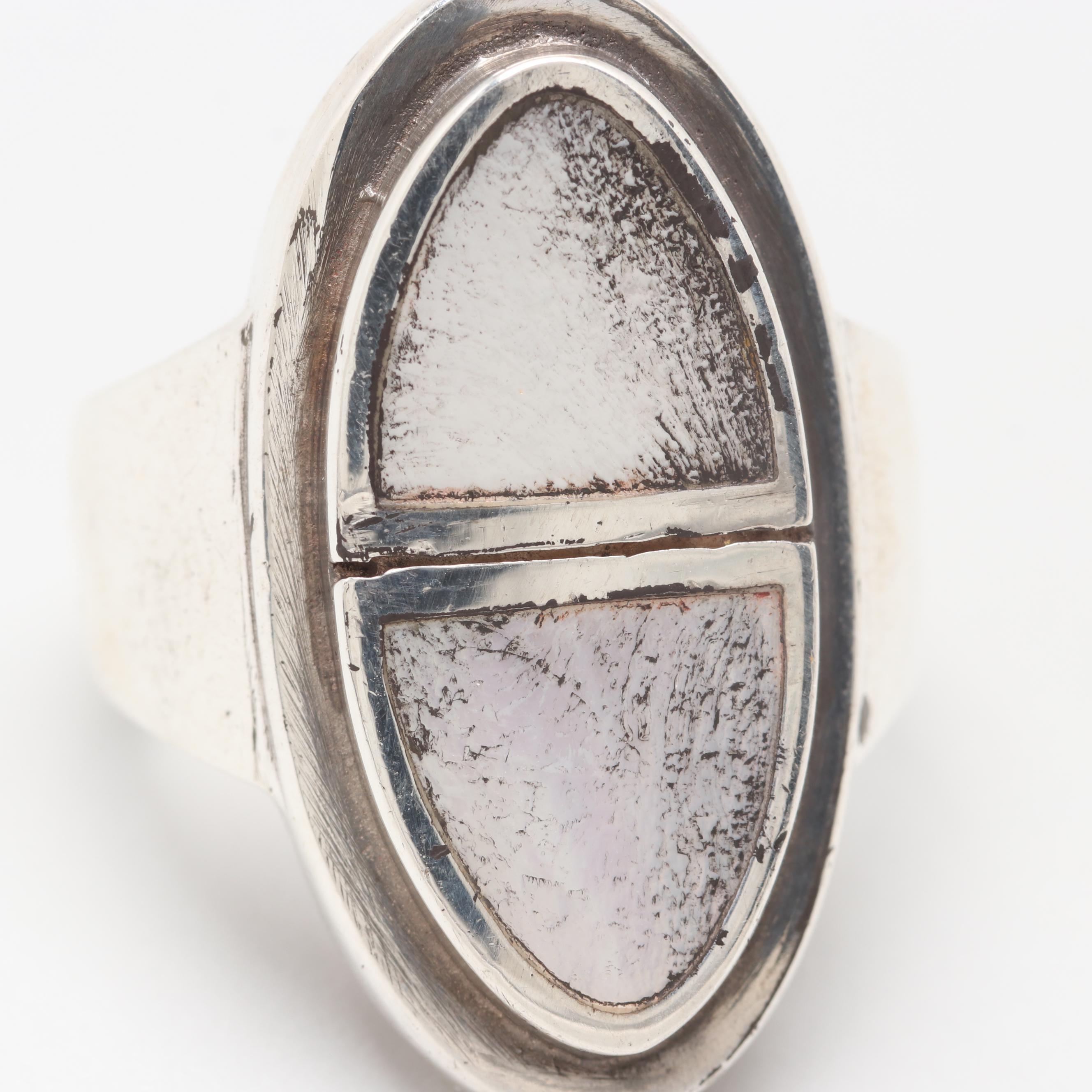 Sterling Silver Mother of Pearl Ring