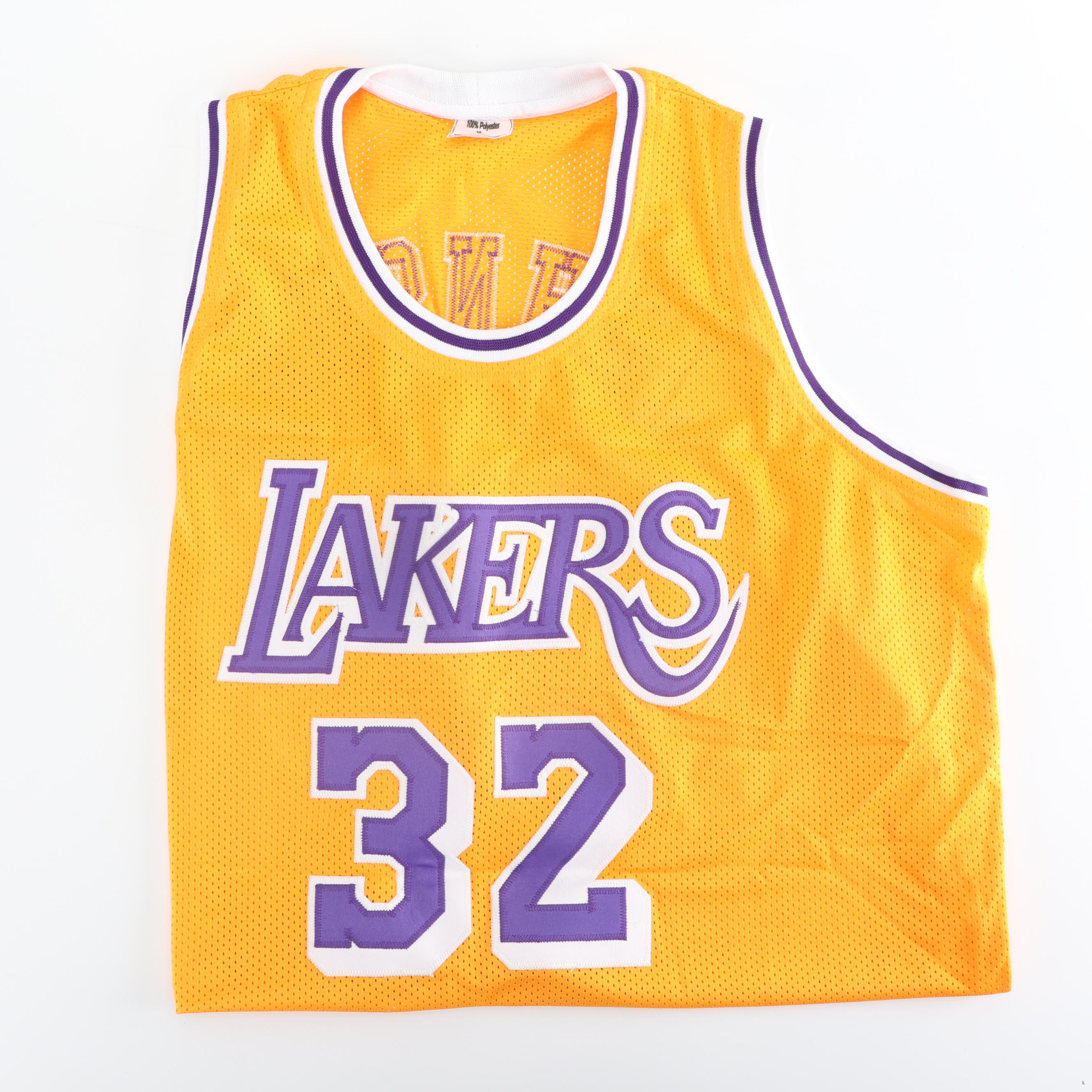 Magic Johnson Autographed Los Angeles Lakers Replica Jersey - PSA/DNA COA