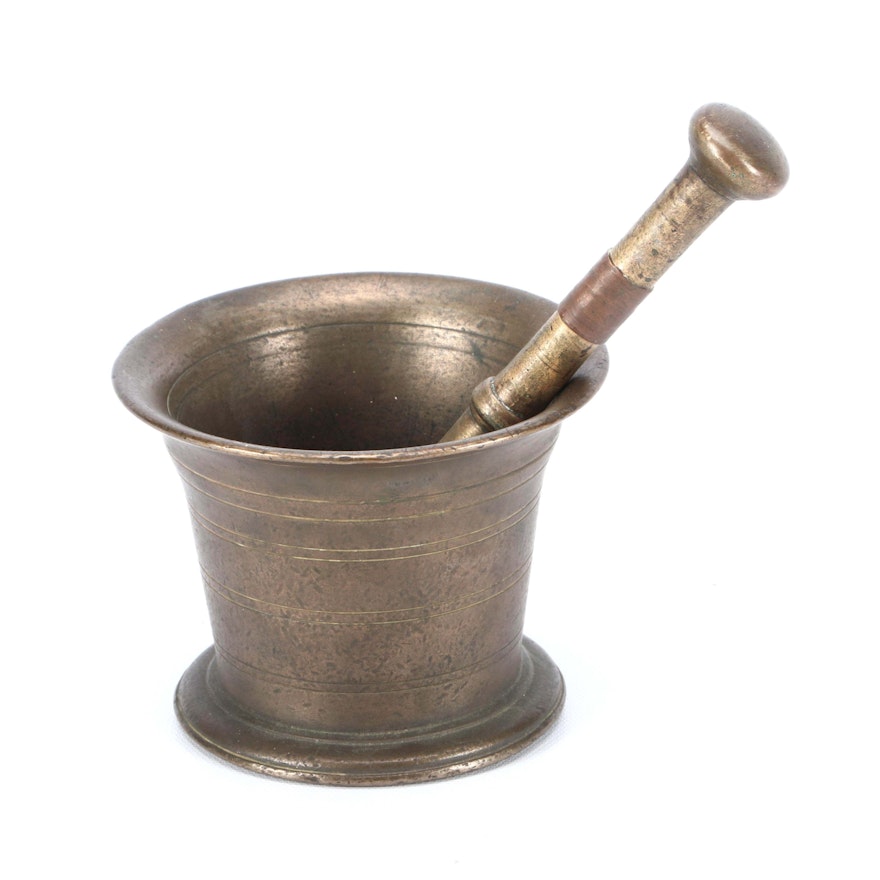 Brass Mortar and Pestle