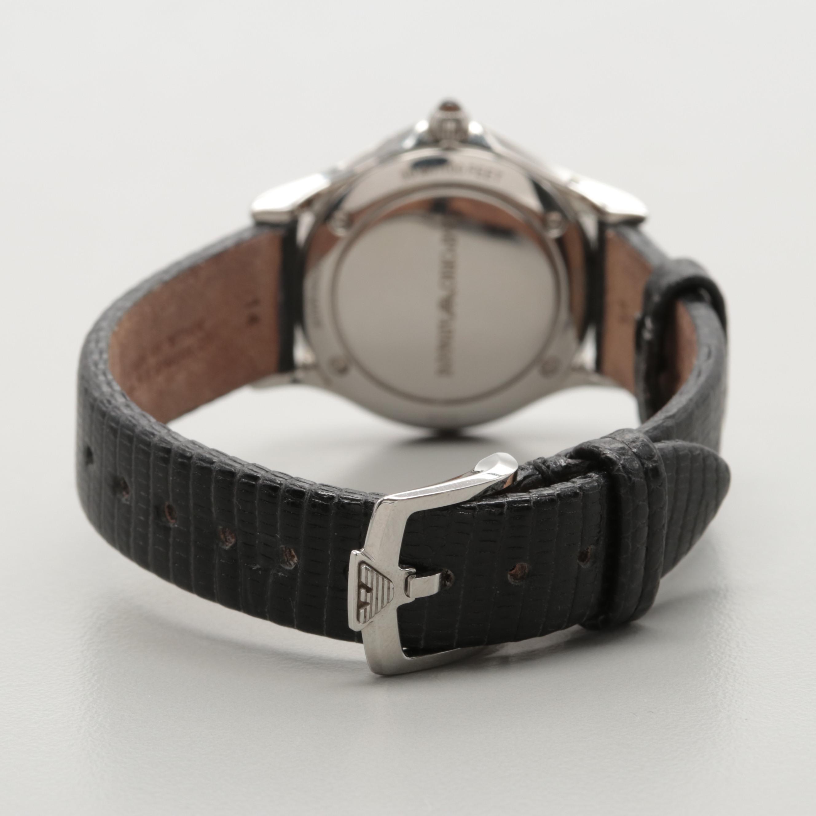 Emporio Armani Stainless Steel Diamond Watch