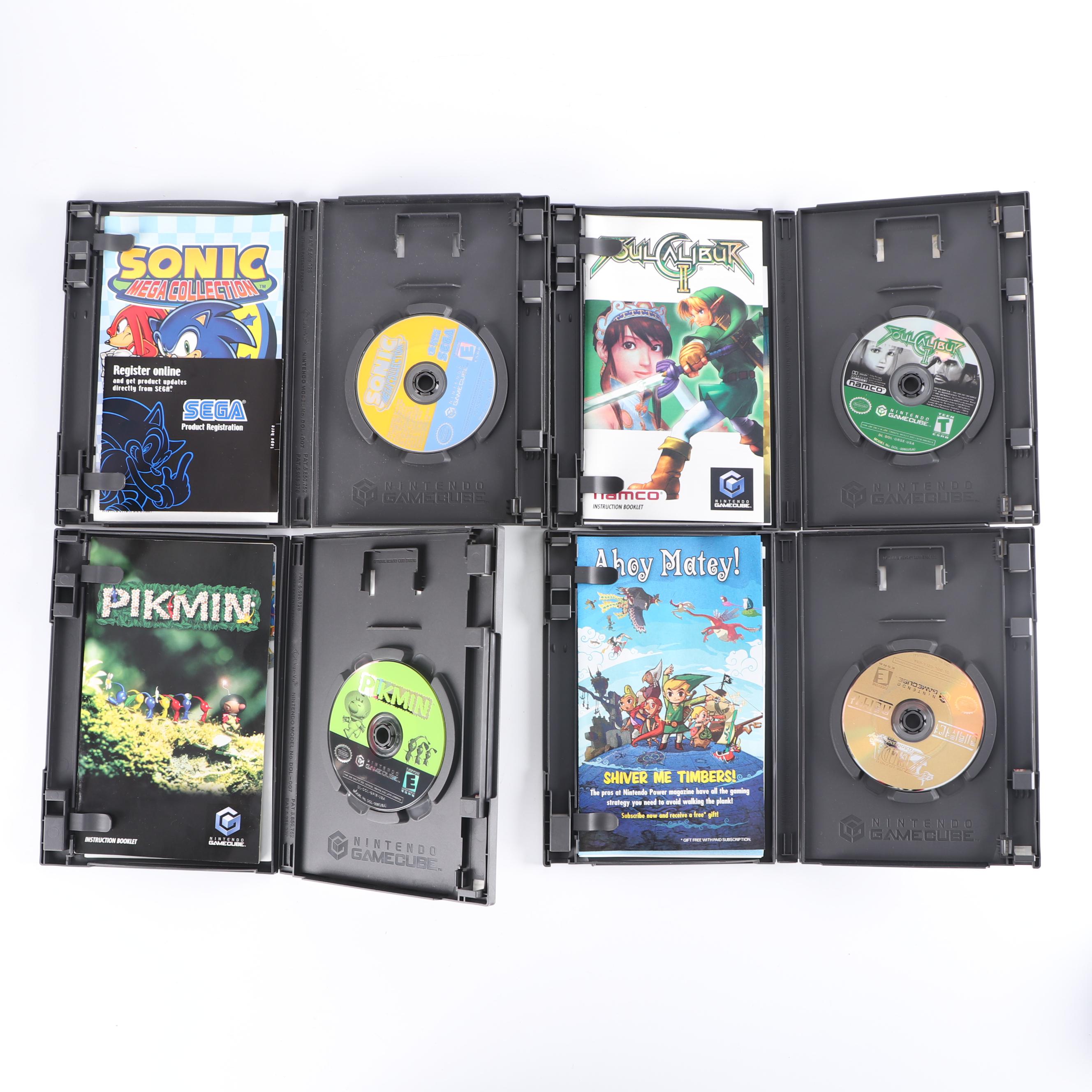 Sega Dreamcast and Nintendo Gamecube with Game Boy Player Attachment and Games