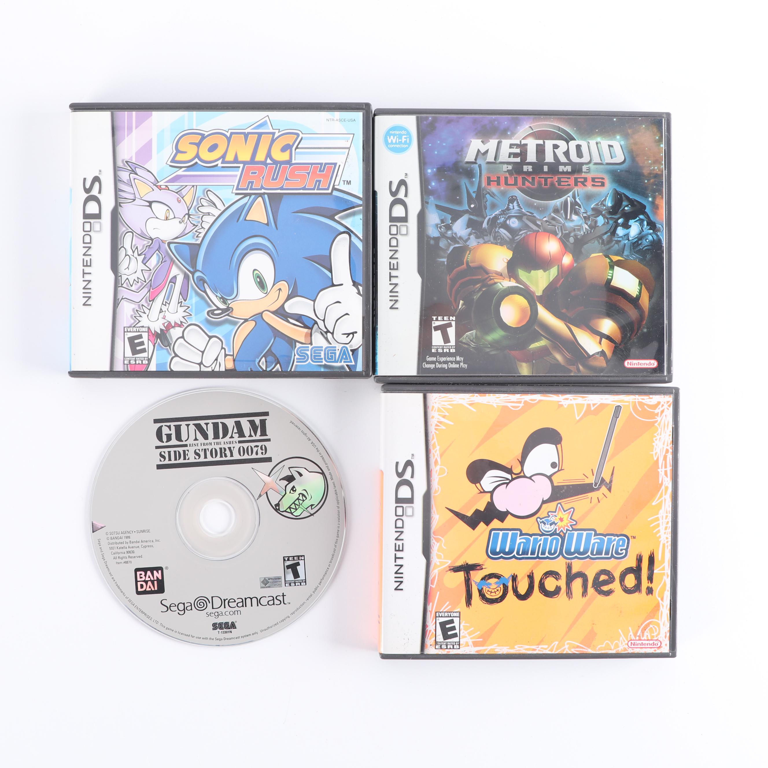 Sega Dreamcast and Nintendo Gamecube with Game Boy Player Attachment and Games