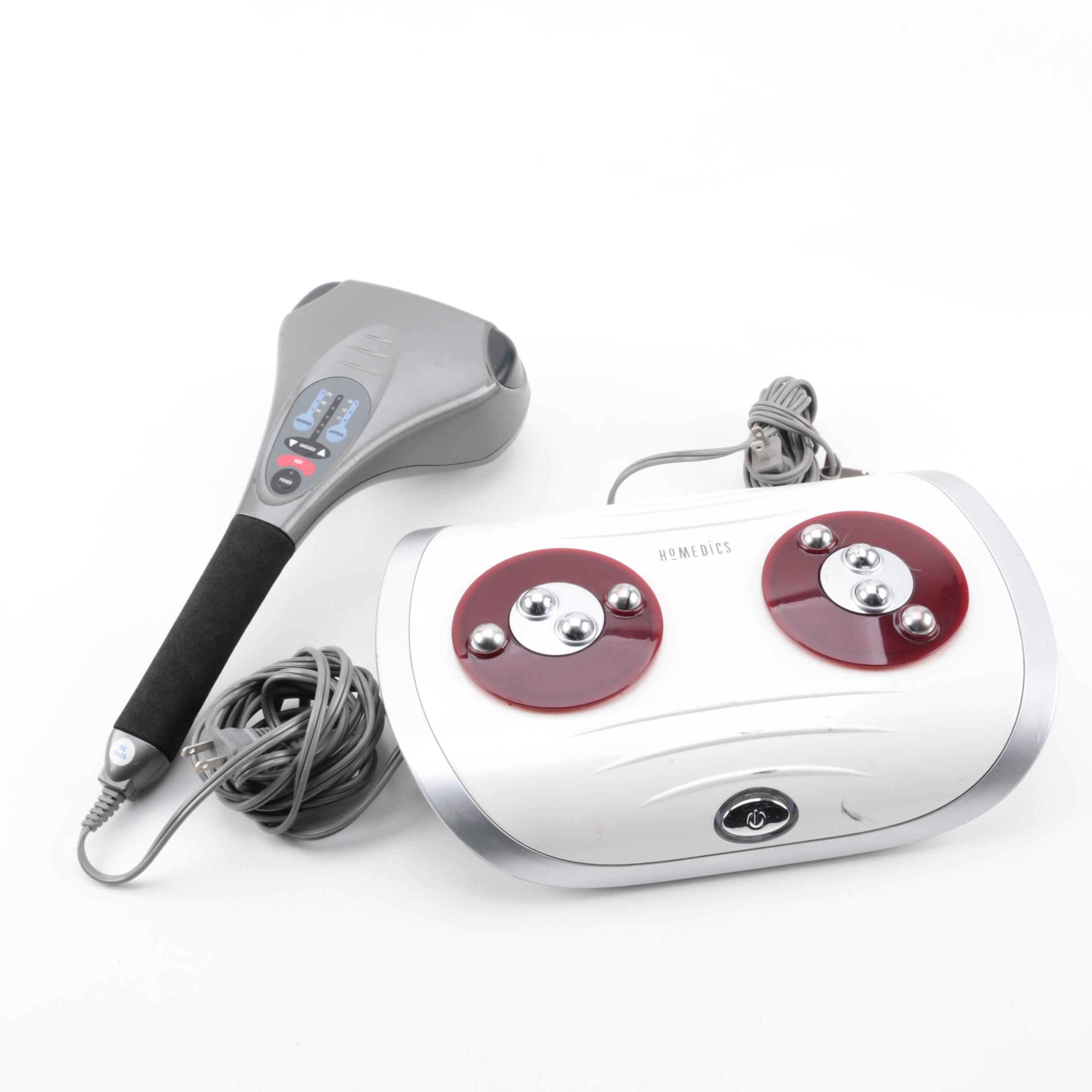 HoMedics Shiatsu Foot Massager and Professional Percussion Massager with Heat