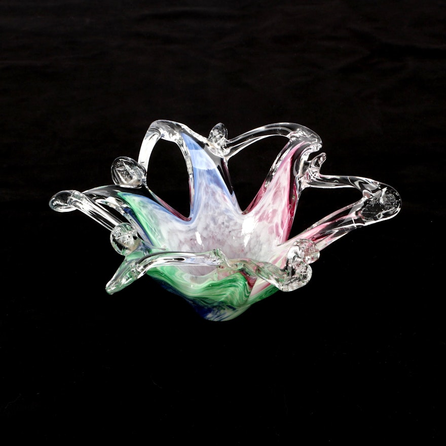 Murano Style Art Glass Bowl