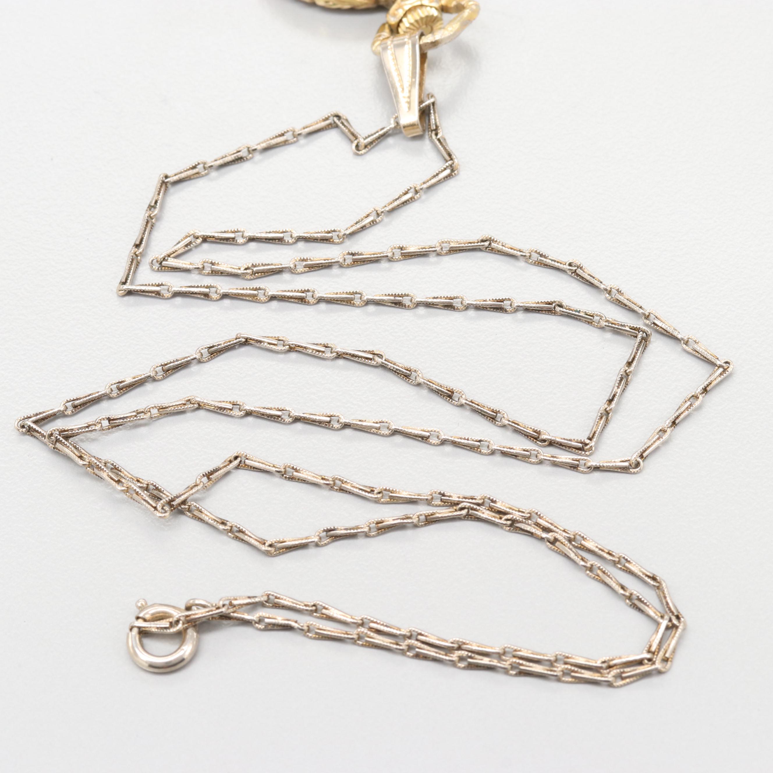 Taylor Gold Tone Pendant Watch