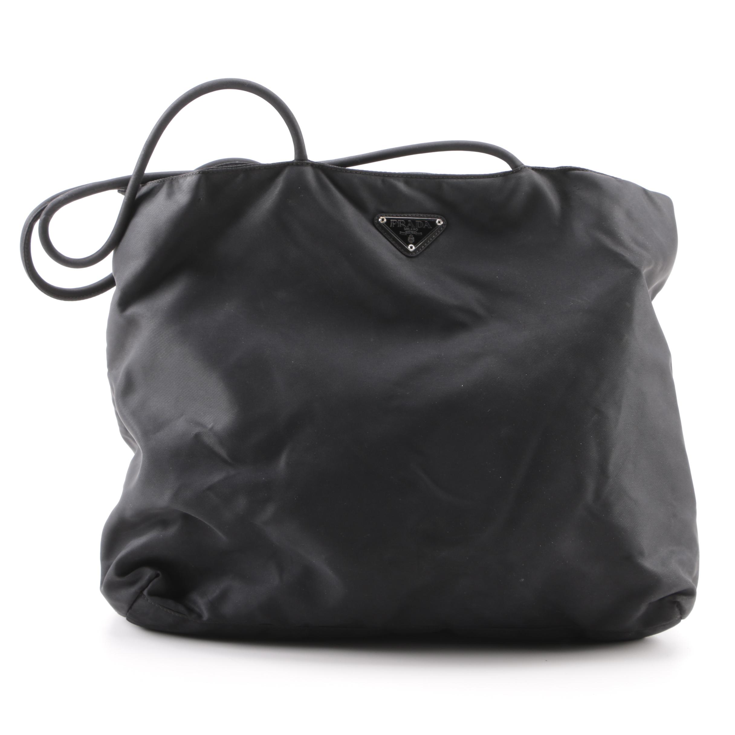 Prada Black Nylon Tote Bag