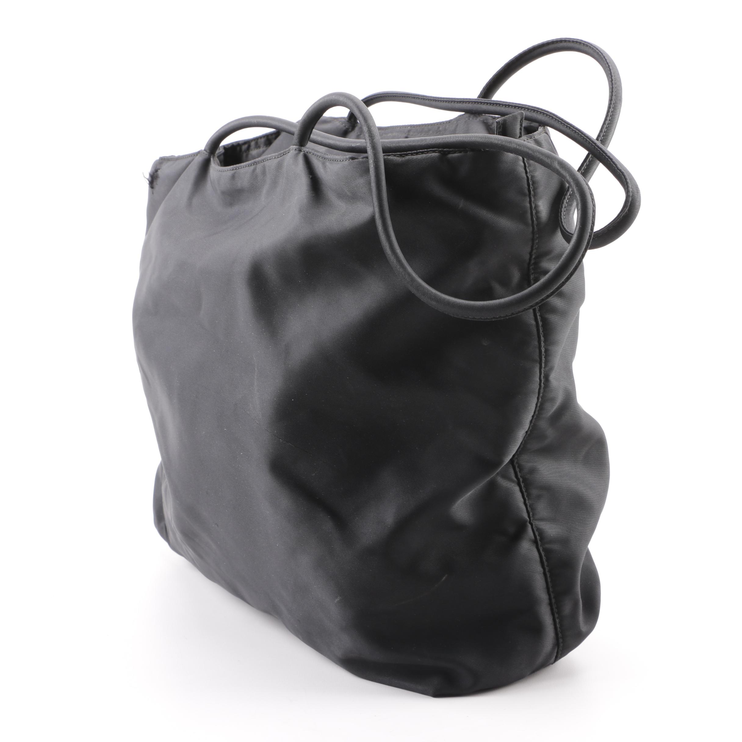 Prada Black Nylon Tote Bag