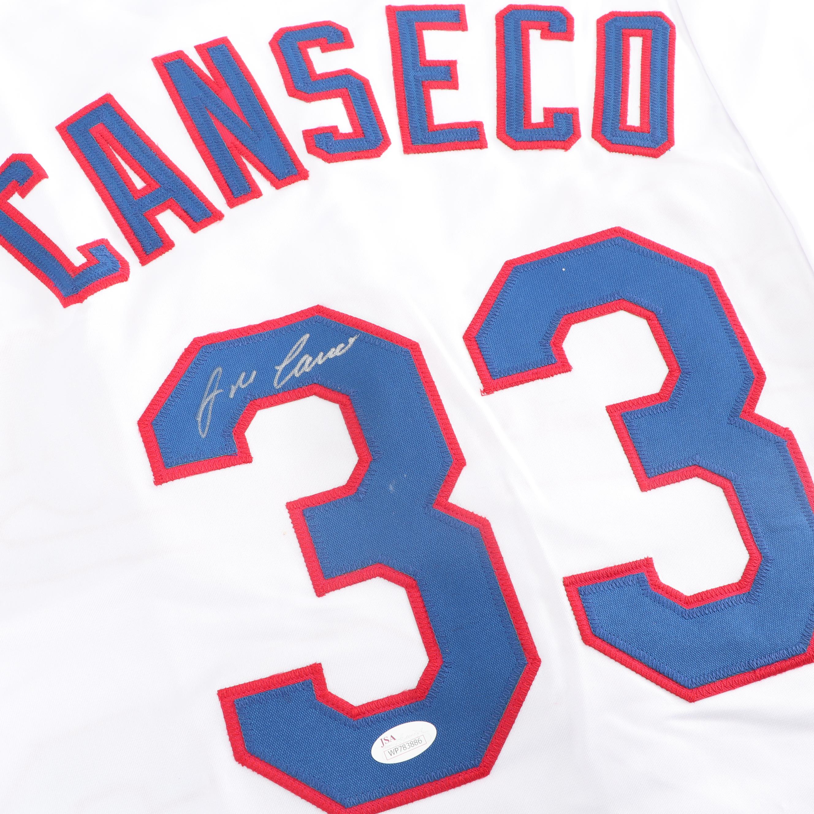 Jose Canseco Autographed Texas Rangers Replica Jersey - JSA COA