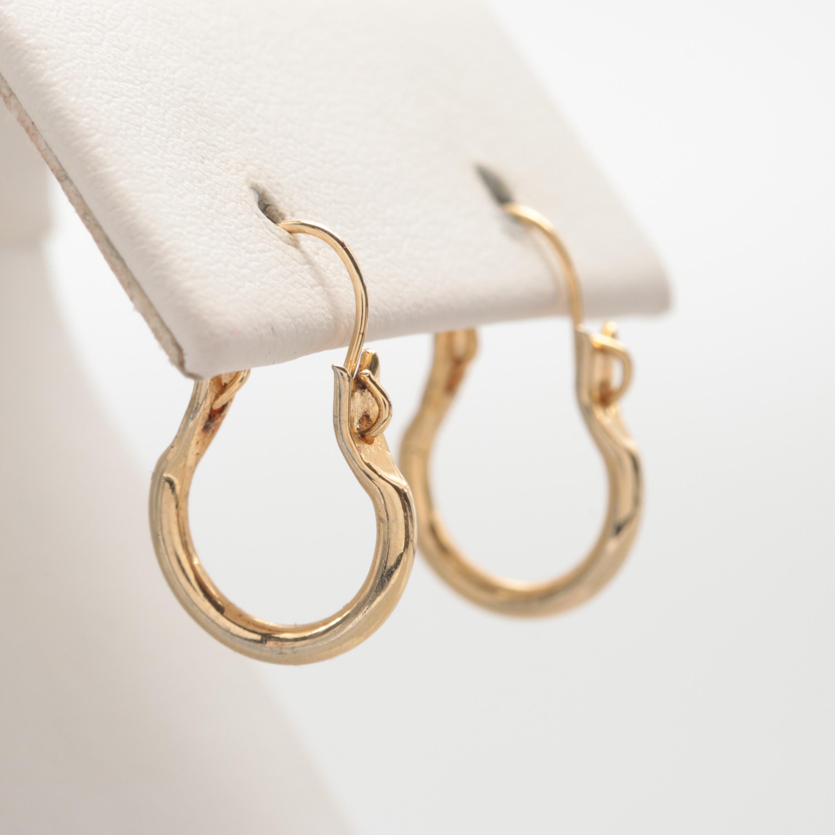 Gold Tone Hoop Earrings
