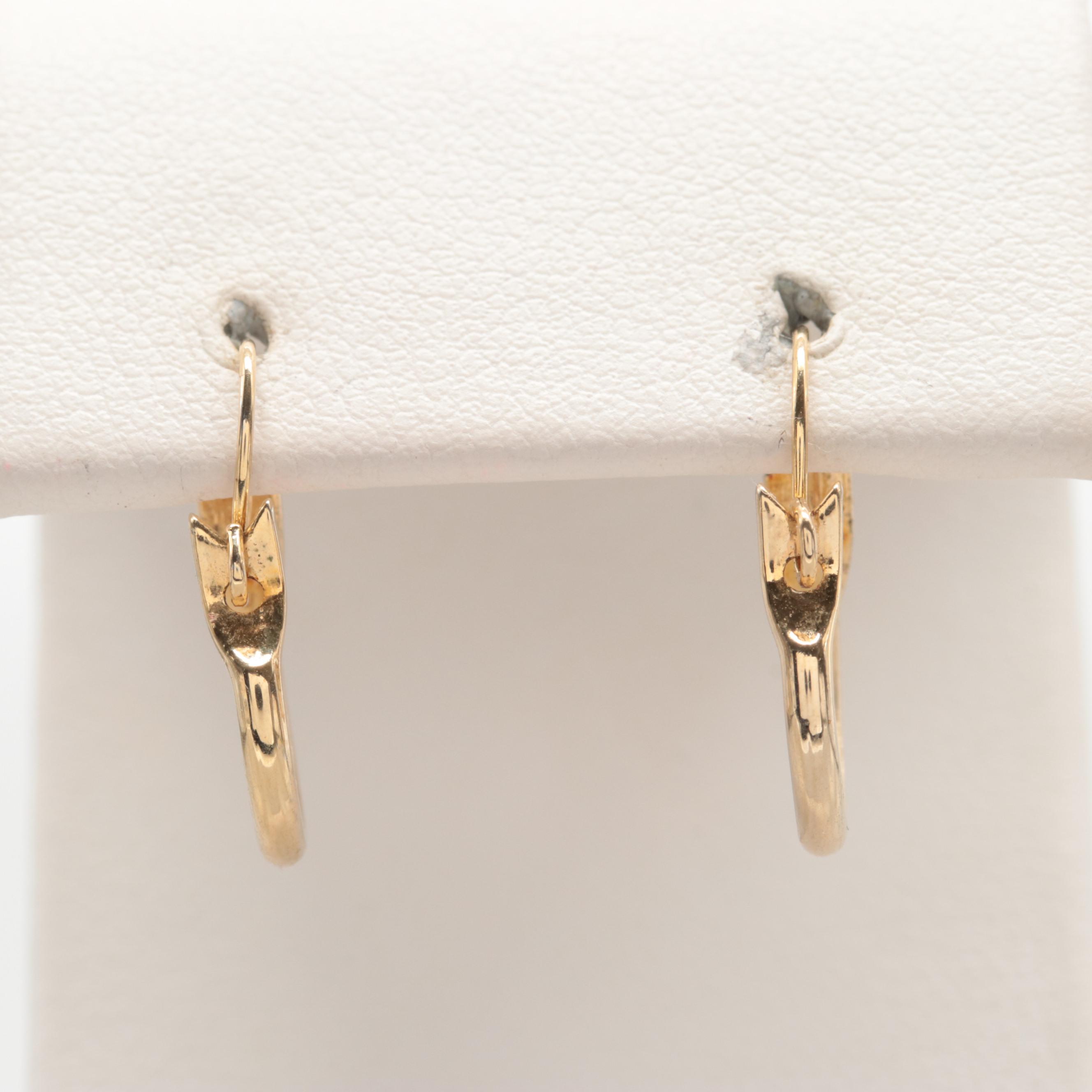 Gold Tone Hoop Earrings