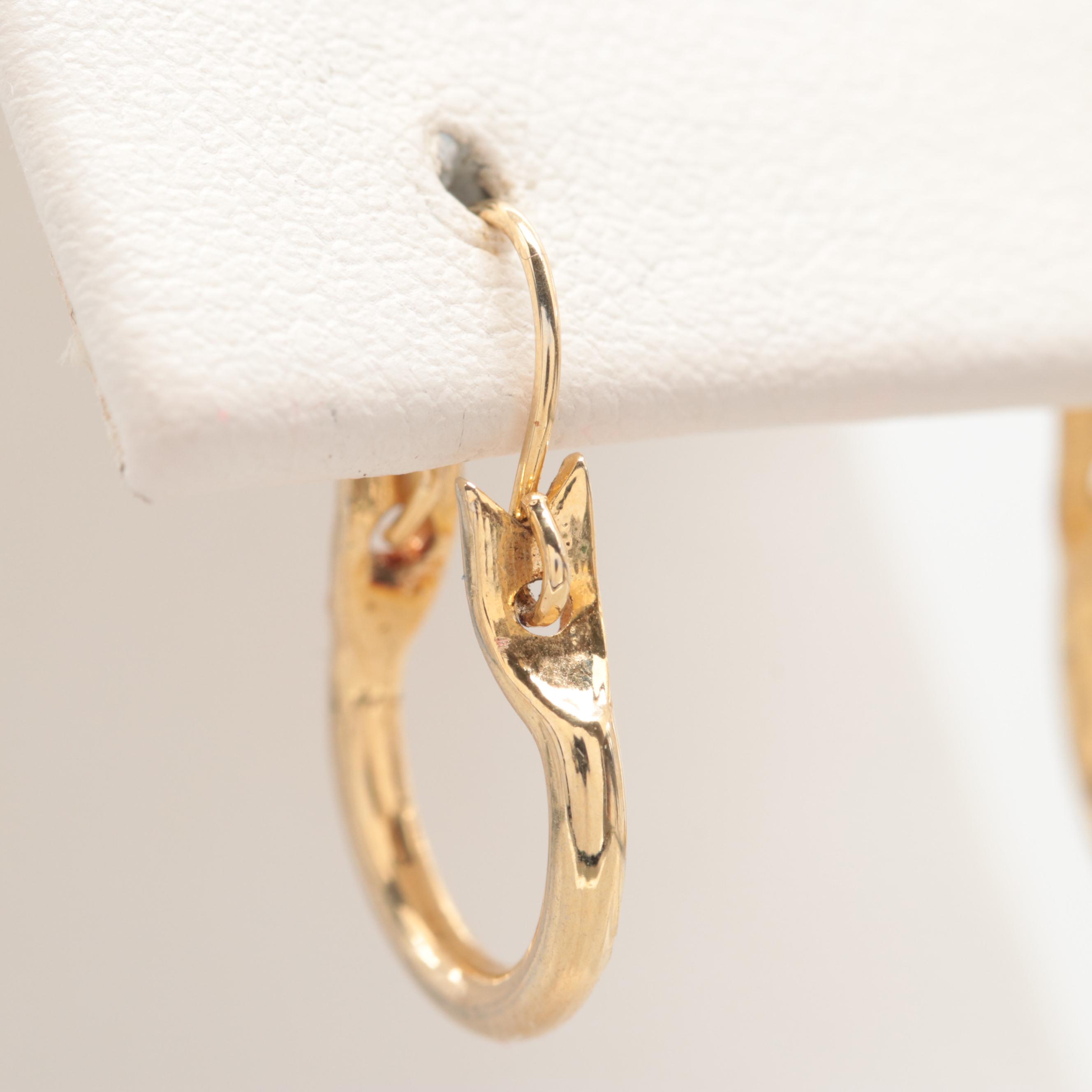 Gold Tone Hoop Earrings